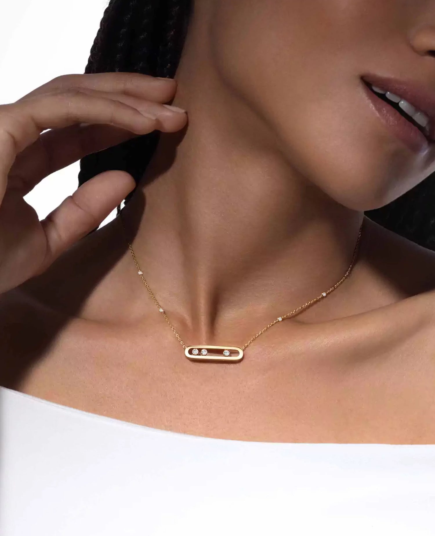 Messika Move Classique Necklace Yellow Gold