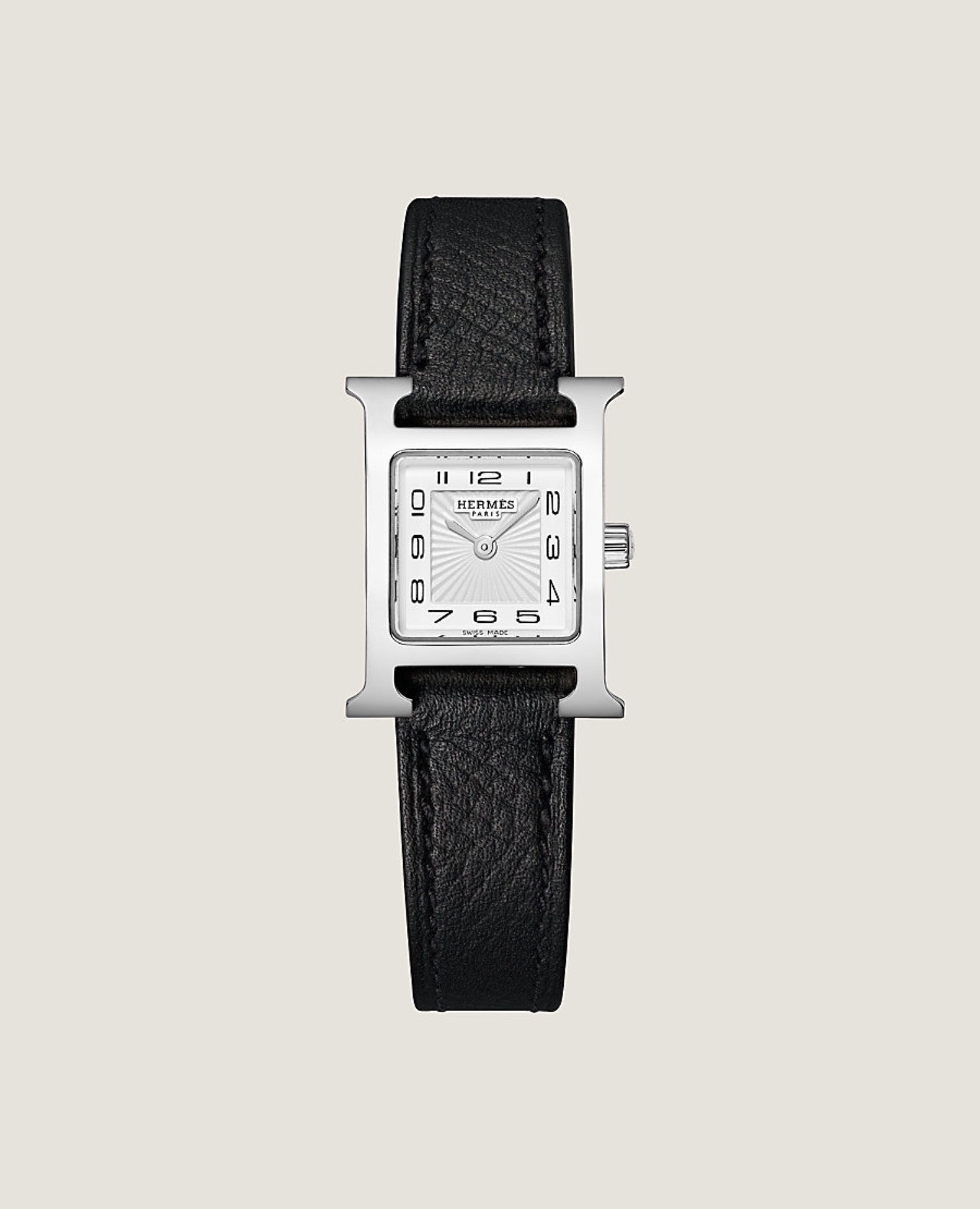 Hermès Heure H watch, Mini model, 21 mm Noir / Silver