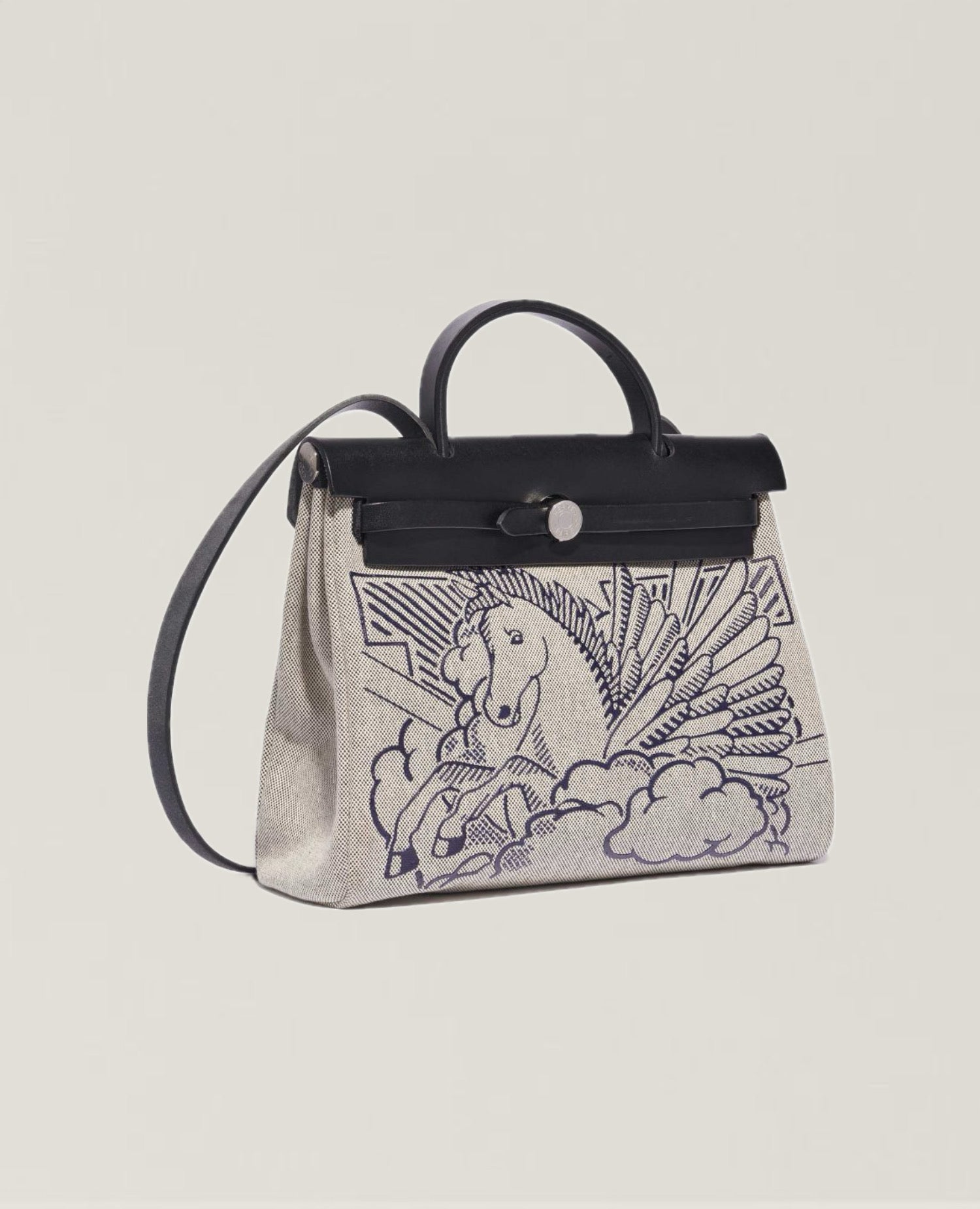 Hermès Herbag 31 Pegasus Bag Black, Blue Indigo