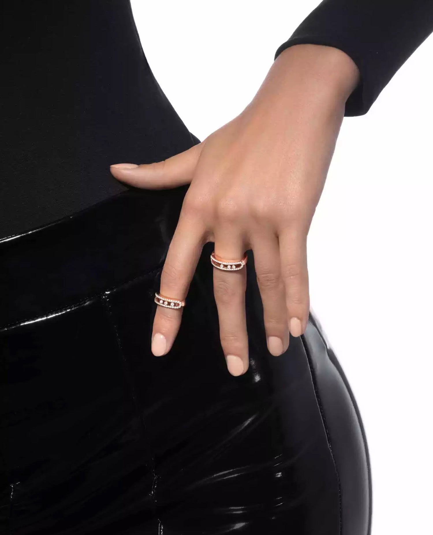 Messika Baby Move Pavé Ring Rose Gold