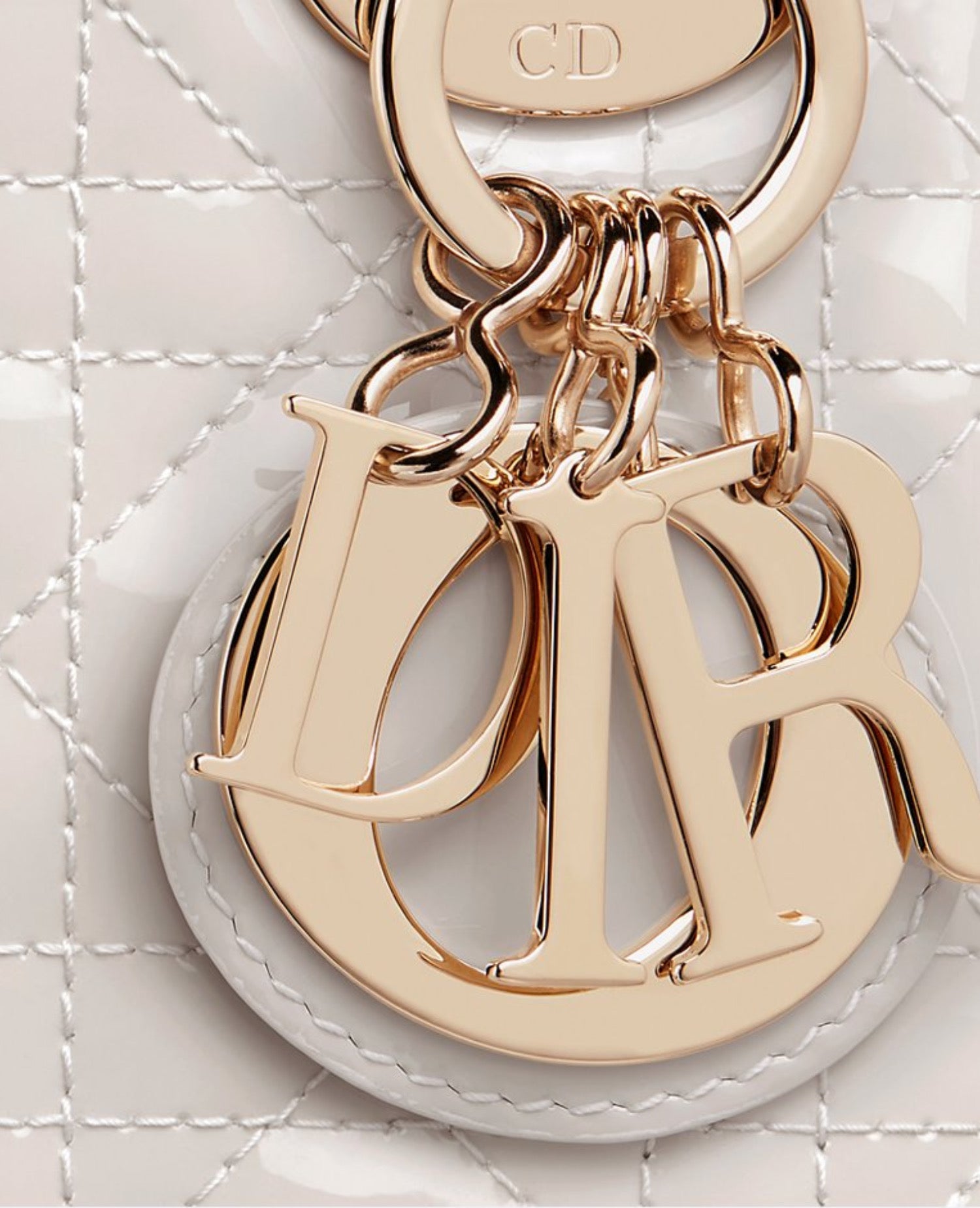 Christian Dior Lady Dior Mini Bag Latte Patent