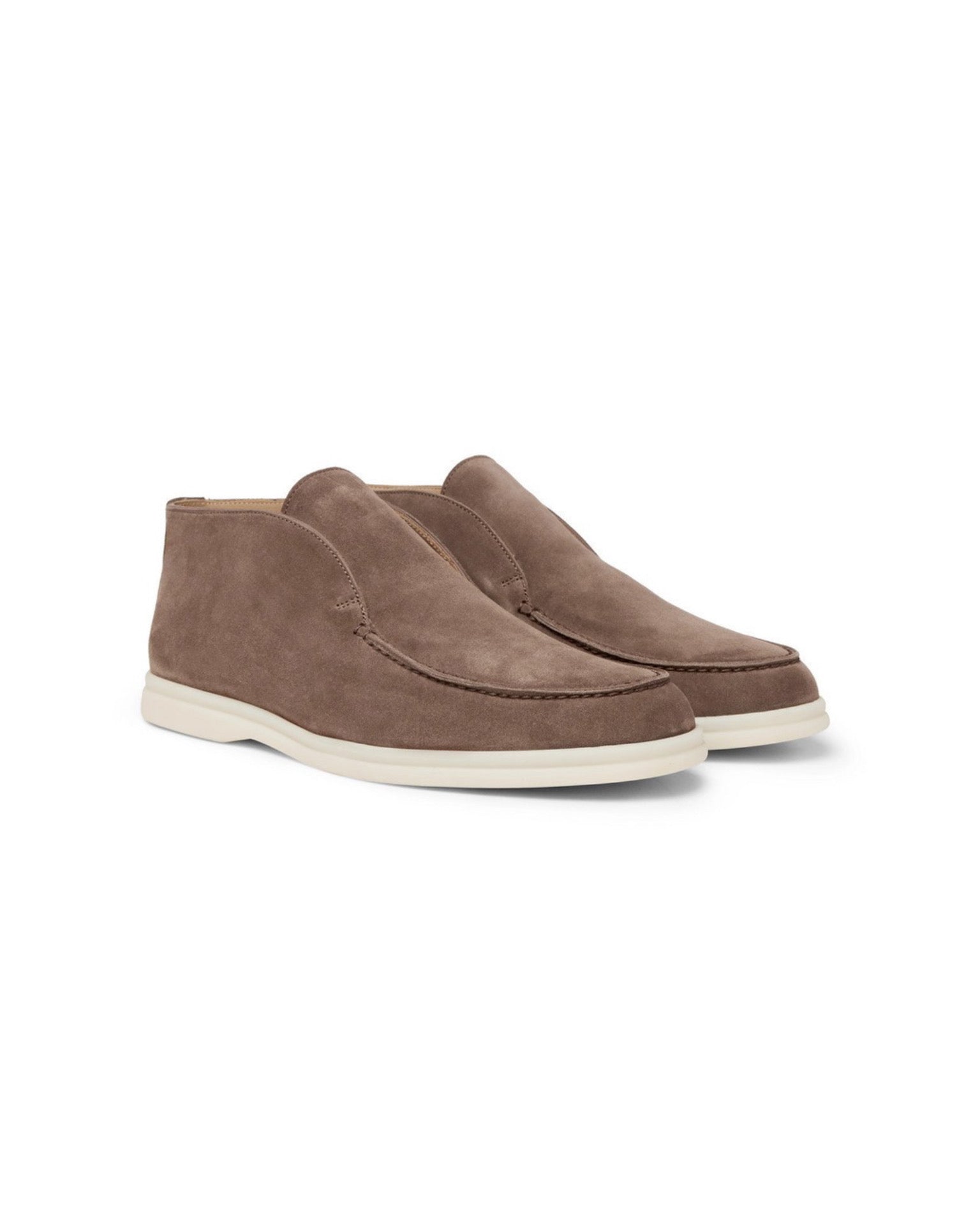 Loro Piana Open Walk Suede Boots Brown
