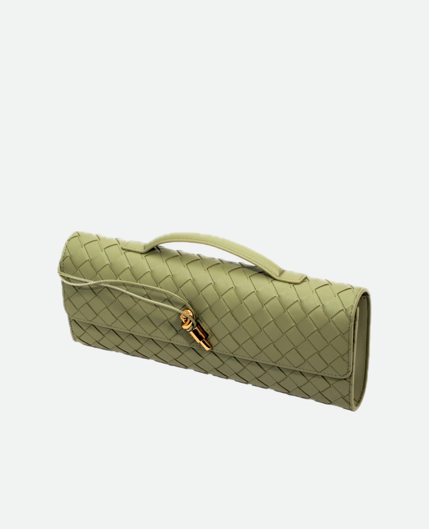 Bottega Veneta Andiamo Clutch Olive Green