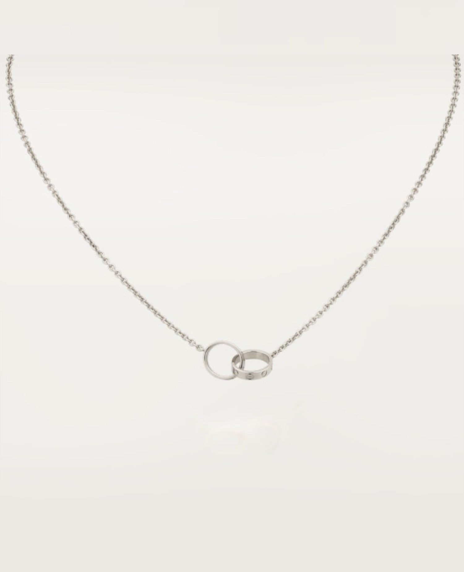 Cartier Love White Gold Necklace Silver