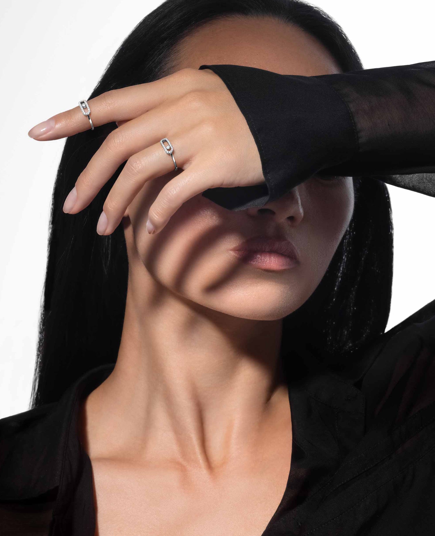 Messika Move Pavé Uno Ring Silver