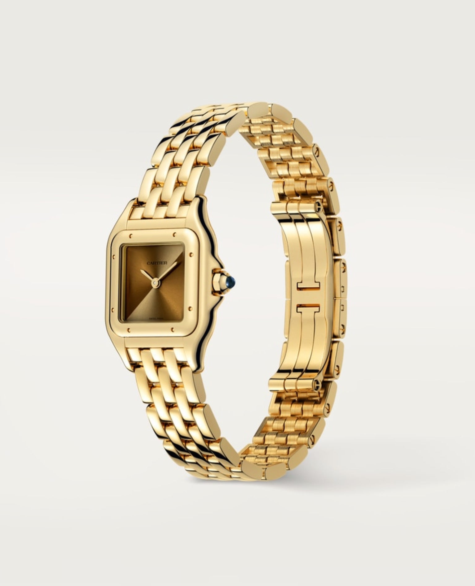 Cartier Panthèrs DE CARTIER Watch, Small Model, yellow gold, Brown