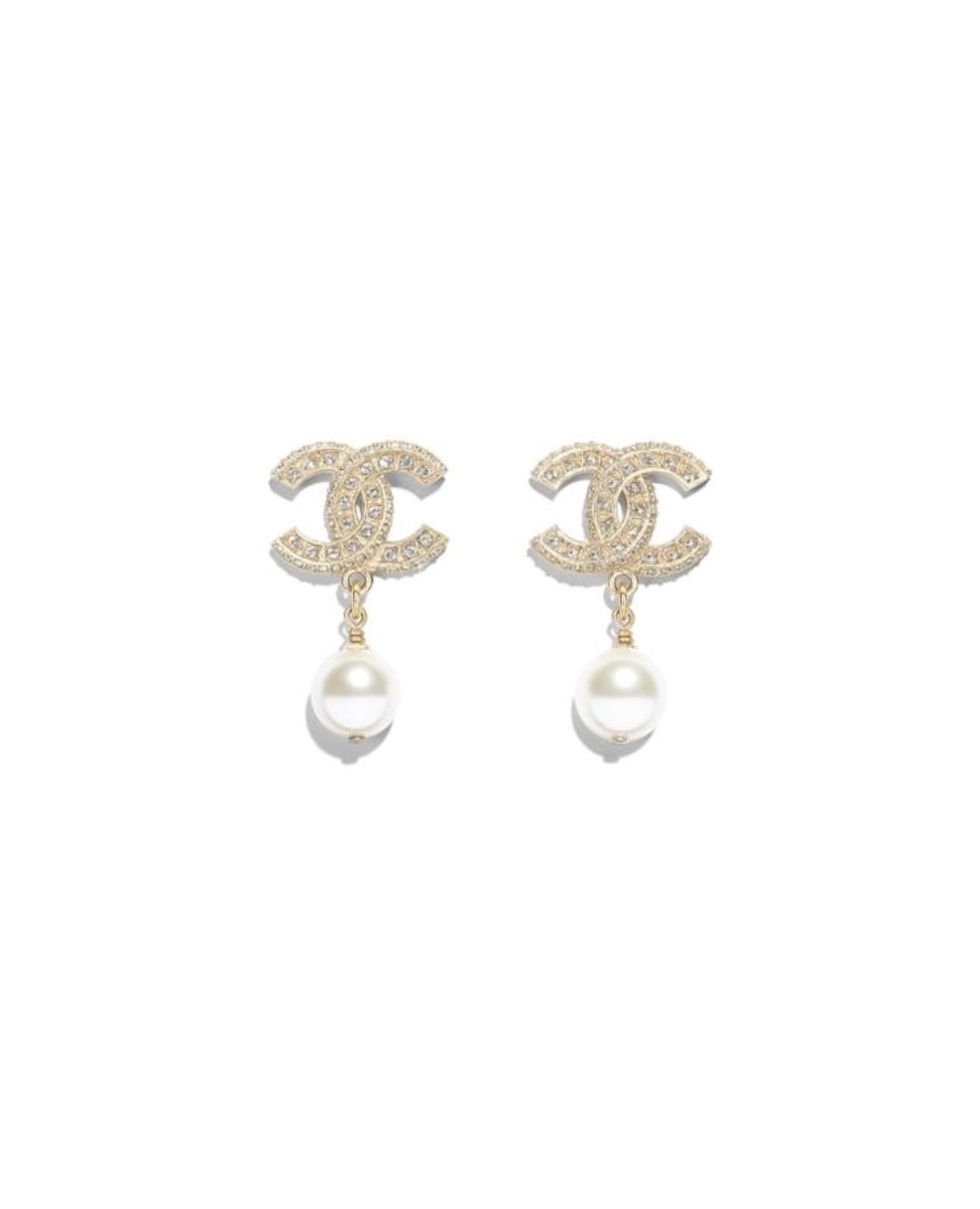 Coco Pearl Drop CC Earrings