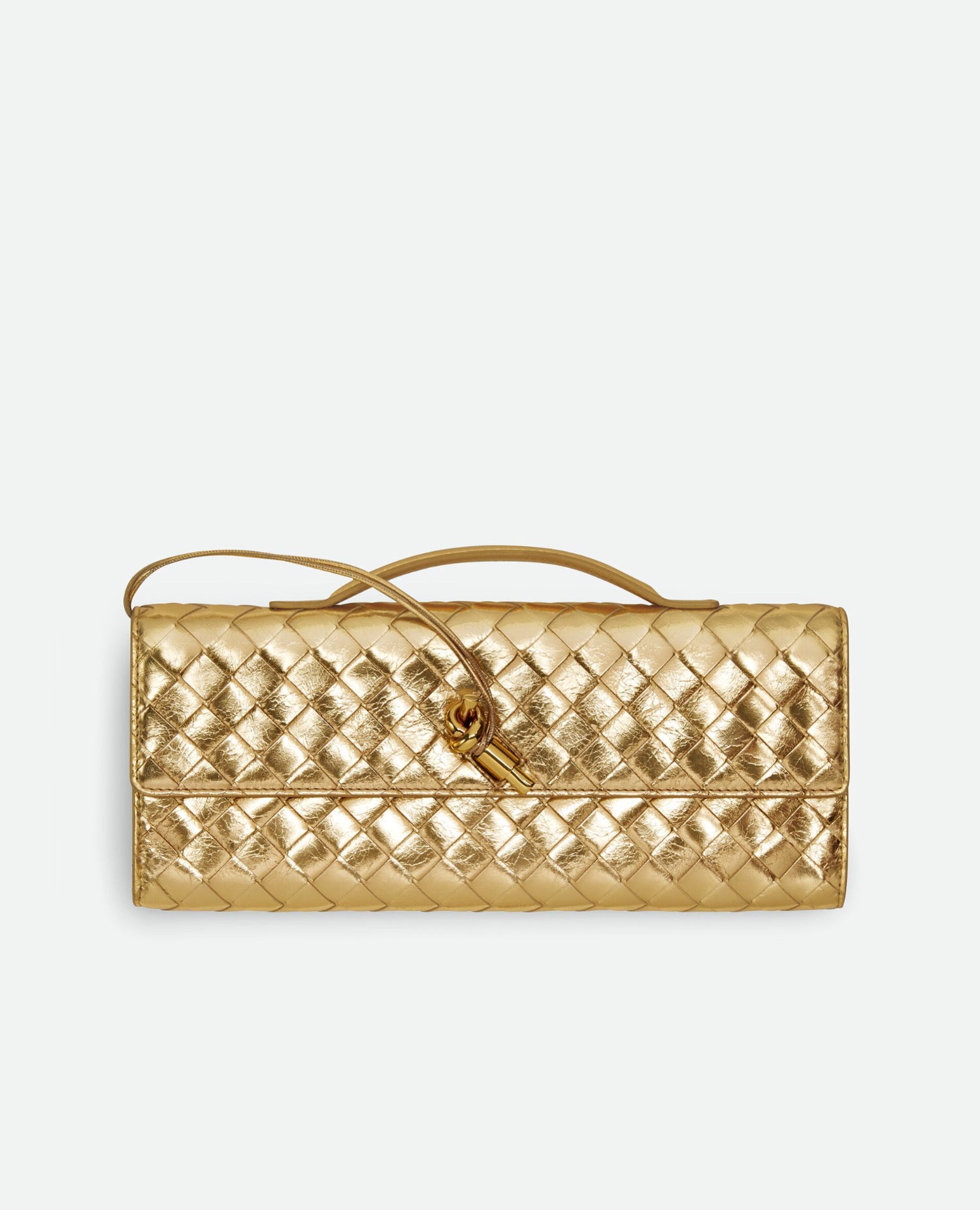 Bottega Veneta Andiamo Clutch Gold