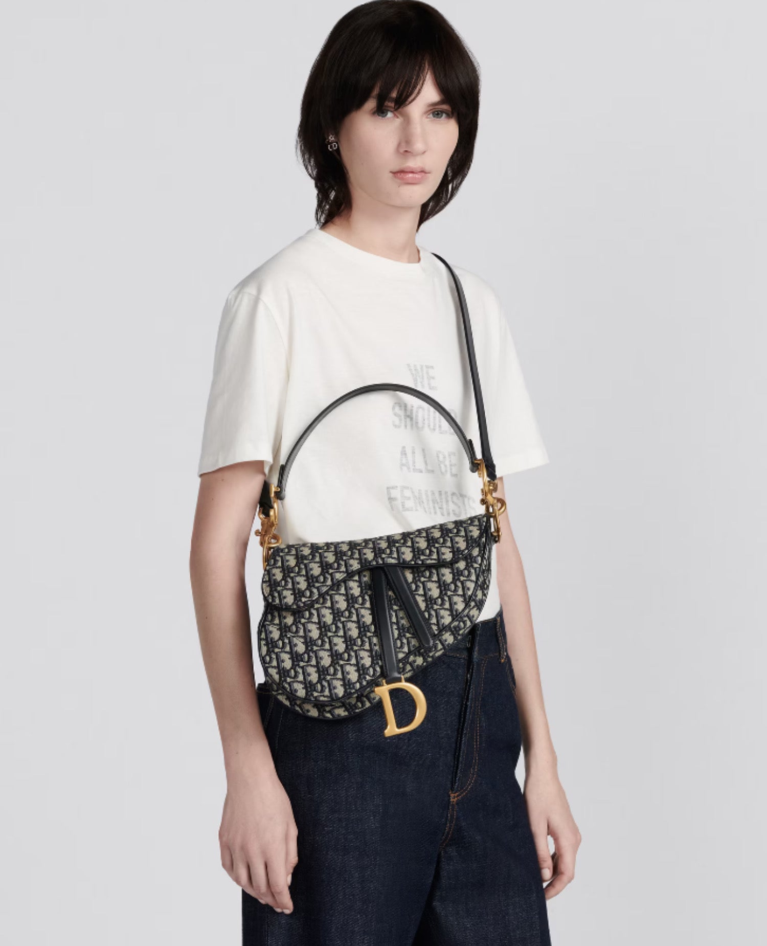 Christian Dior Saddle Bag With Strap