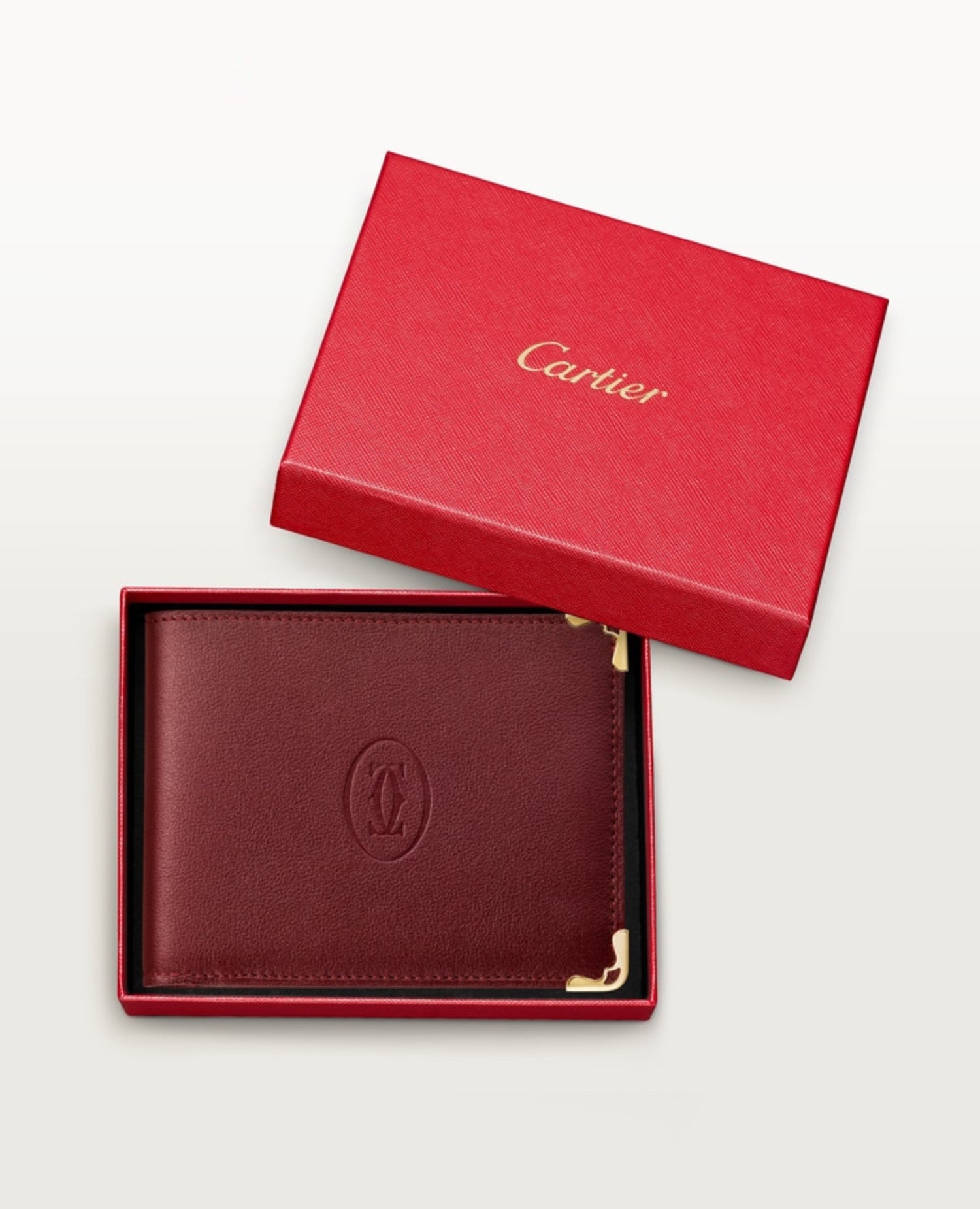 Cartier 6-Credit Card Wallet Burgundy