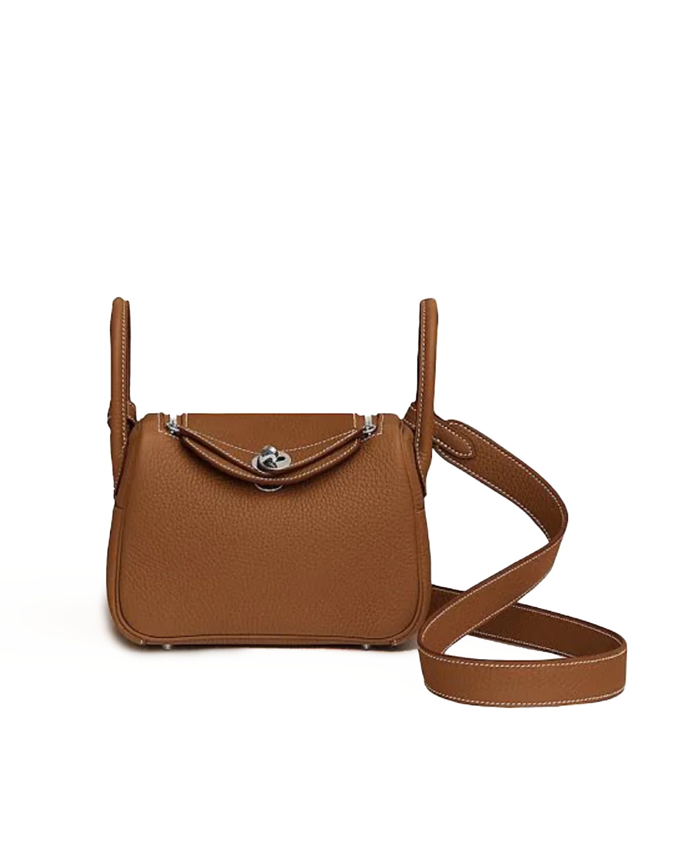 HMS Mini Lindy 20 Bag Brown Silver