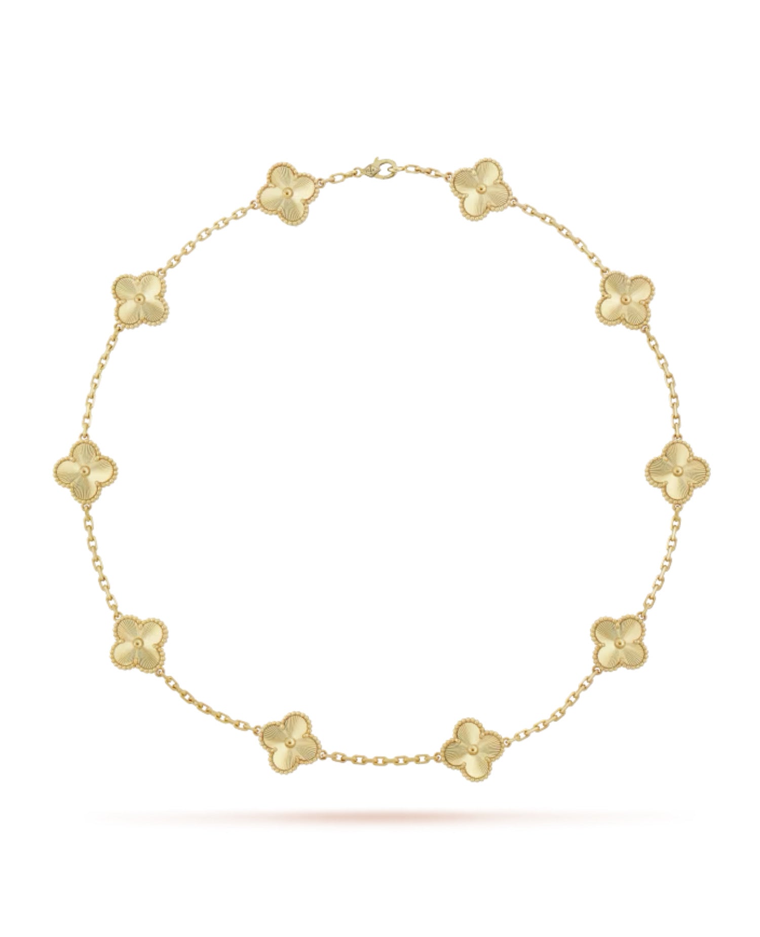 Van Cleef Vintage Alhambra necklace, 10 motifs, yellow gold