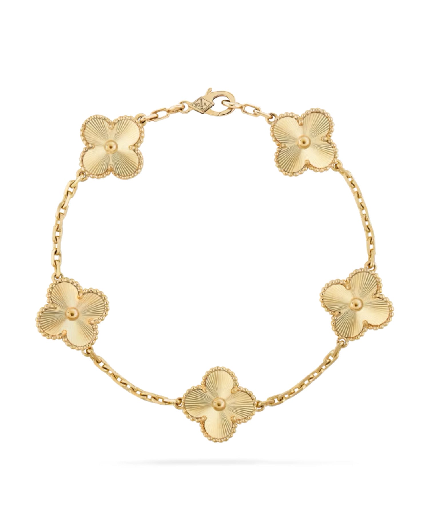 Van Cleef Vintage Alhambra bracelet, 5 motifs, yellow gold