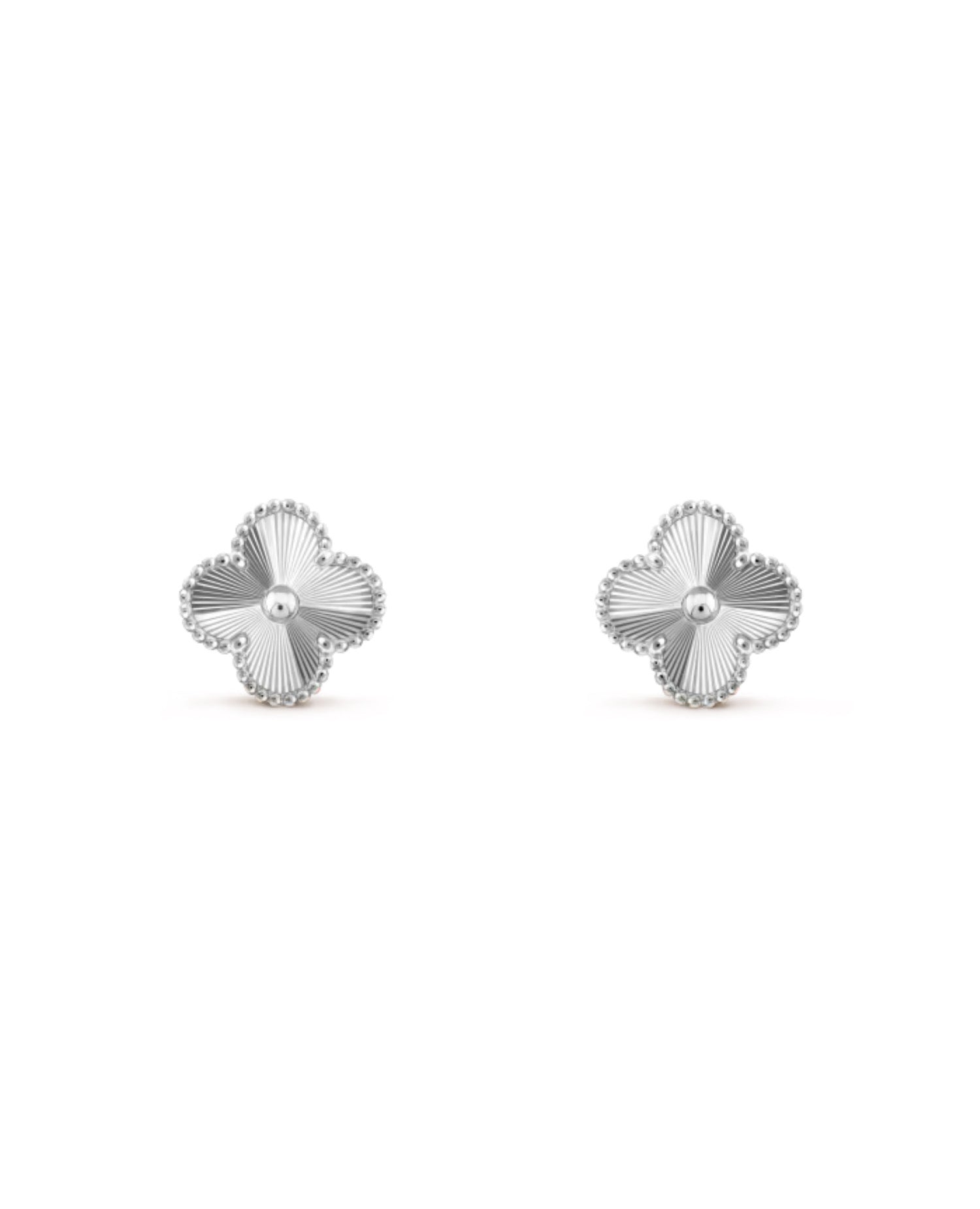 Van Cleef Vintage Alhambra earrings, white gold