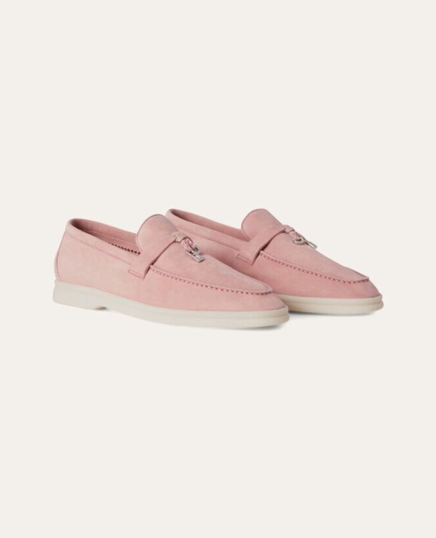 Loro Piana Summer Walk Pink Loafers
