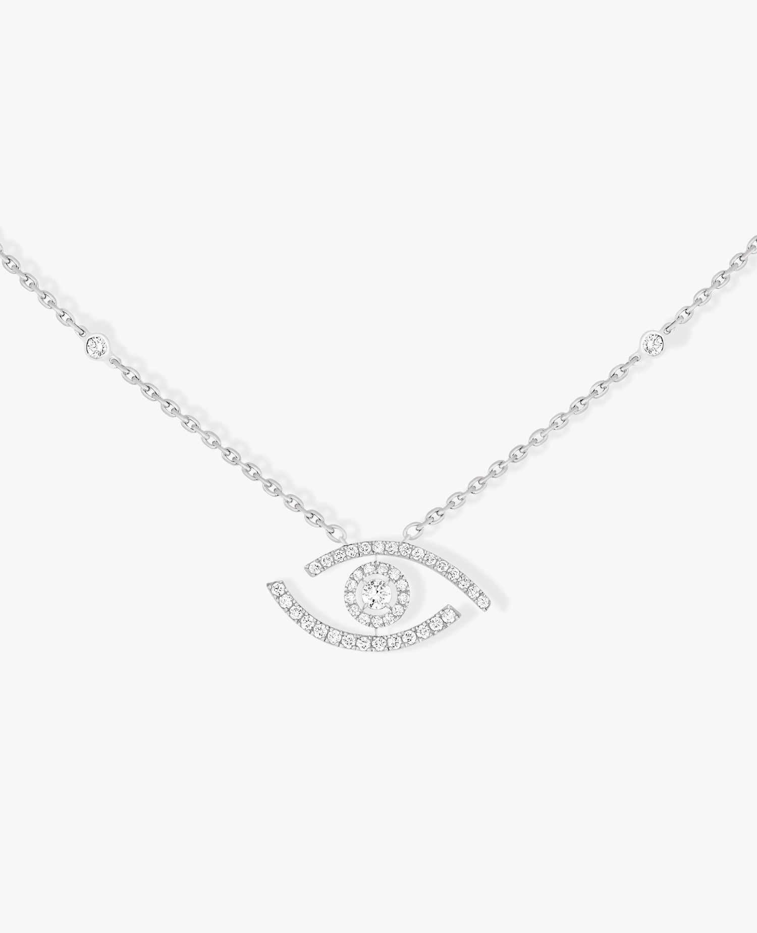 Messika Lucky Eye Pavé Necklace