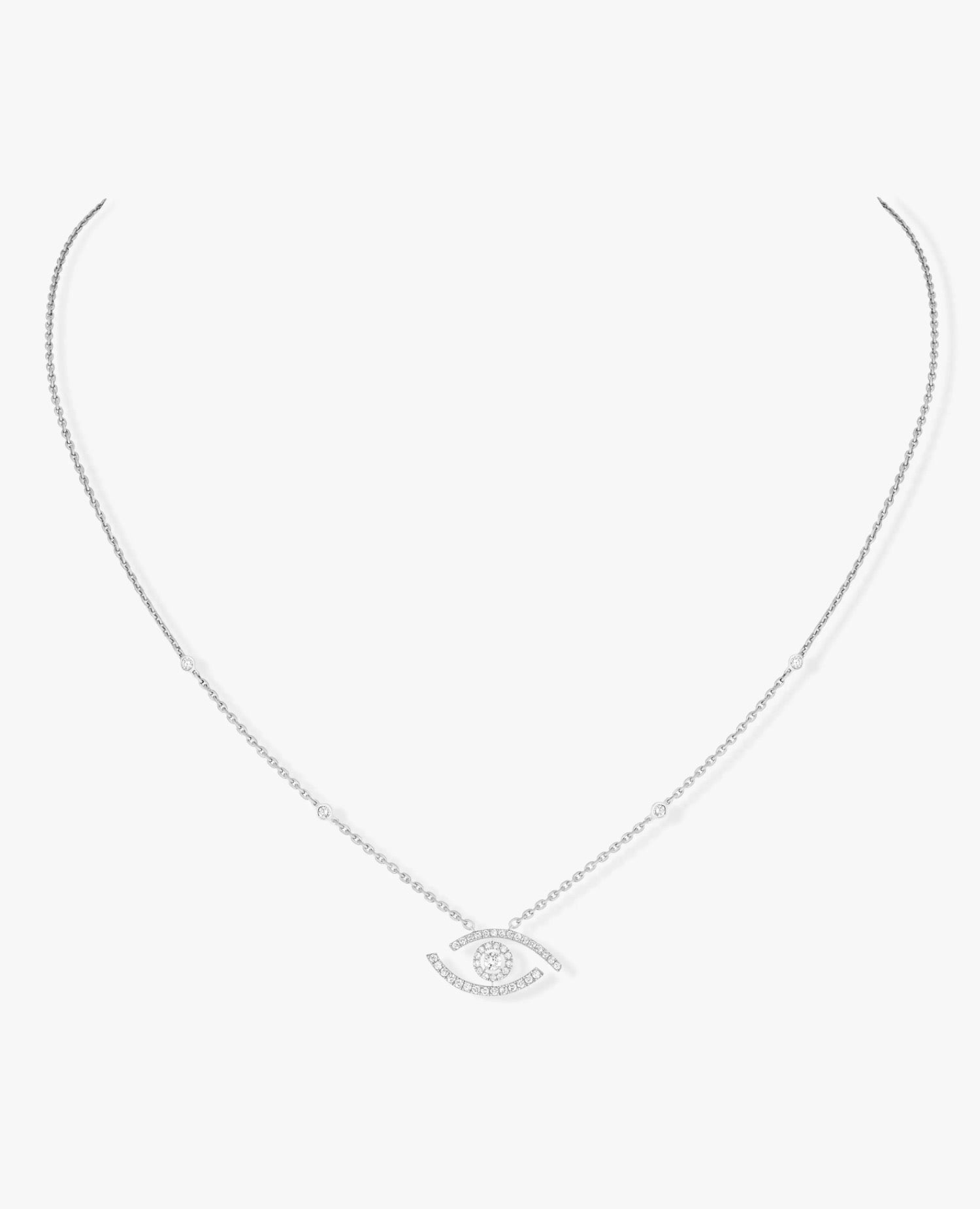 Messika Lucky Eye Pavé Necklace