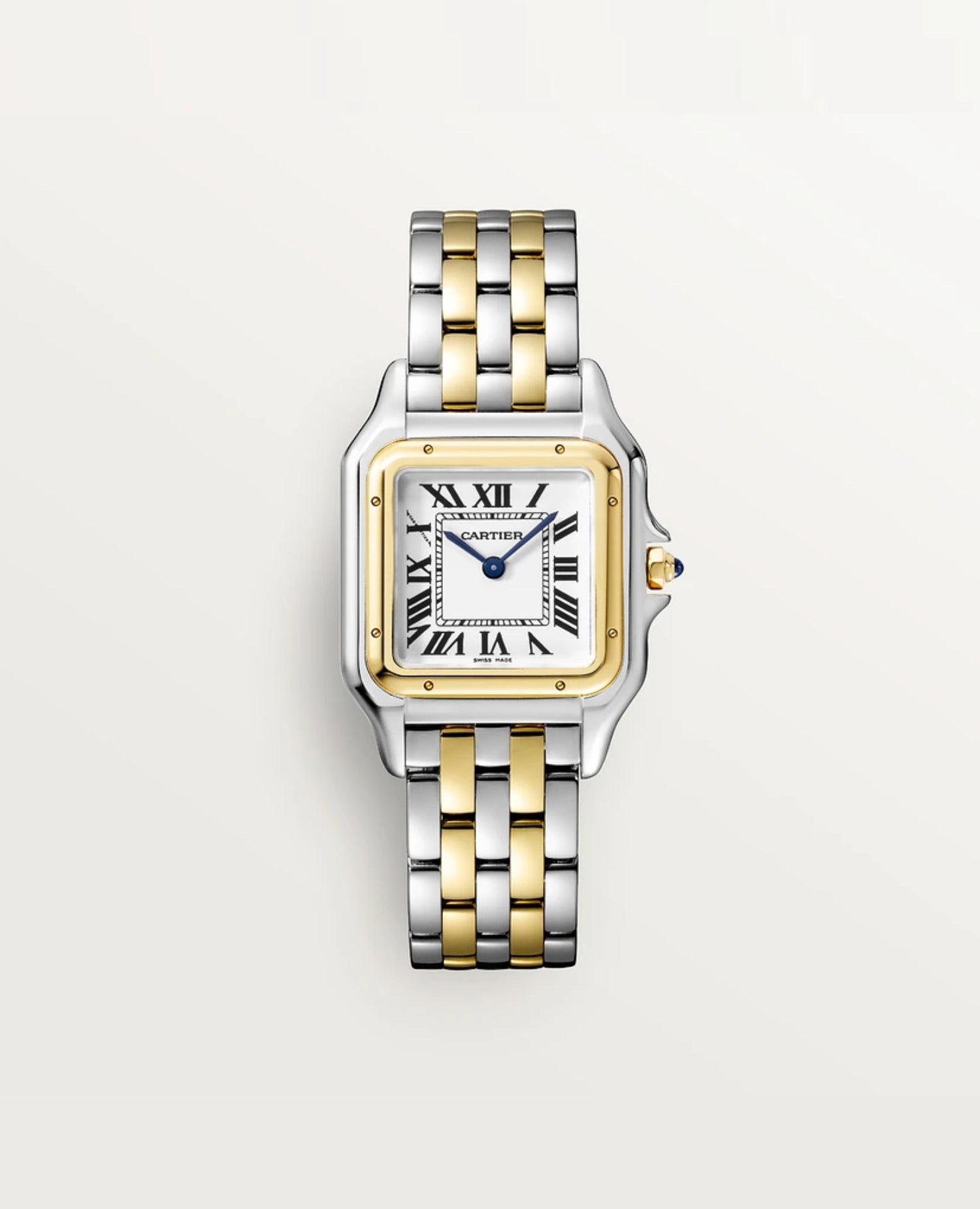 Panthèrs DE Cartier Watch, Medium Model, Yellow Gold/Steel
