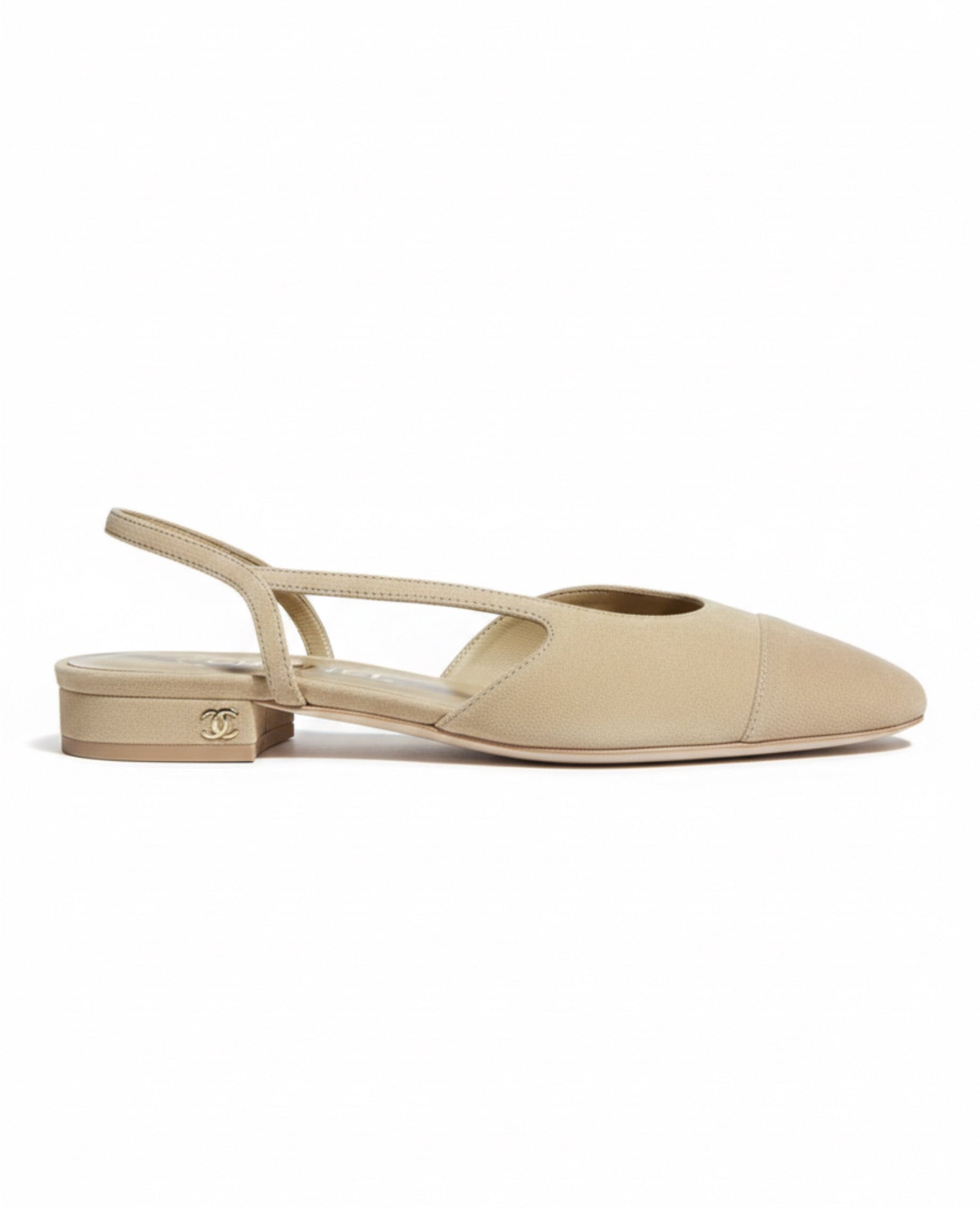 COCO Slingbacks Flat Beige