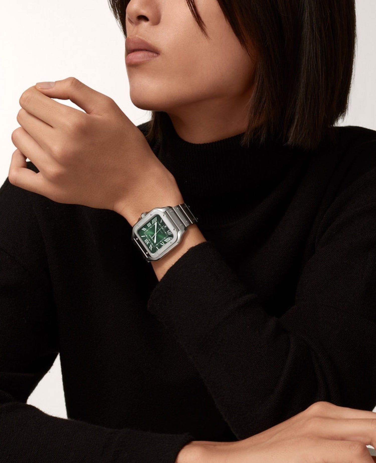 ساعة كارتييه سانتوس دي كارتييه موديل كبير