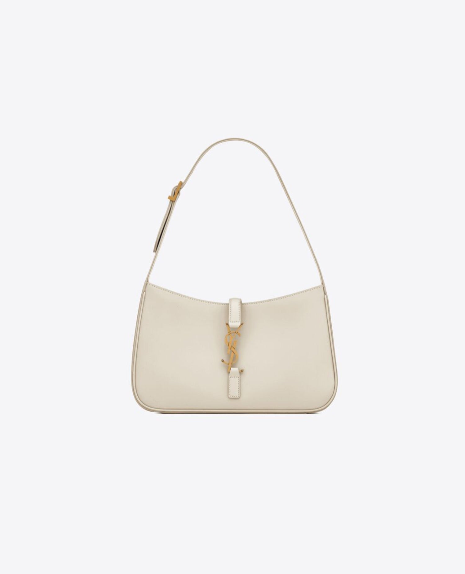 Saint Laurent Le 5 À 7 Hobo In Smooth Leather White