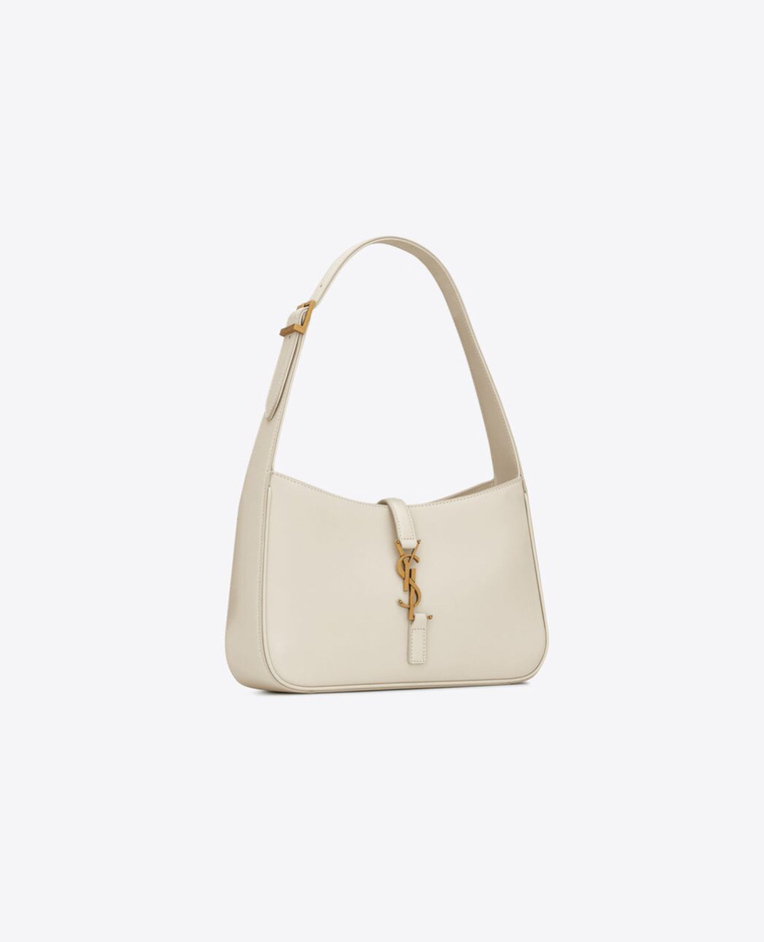 Saint Laurent Le 5 À 7 Hobo In Smooth Leather White