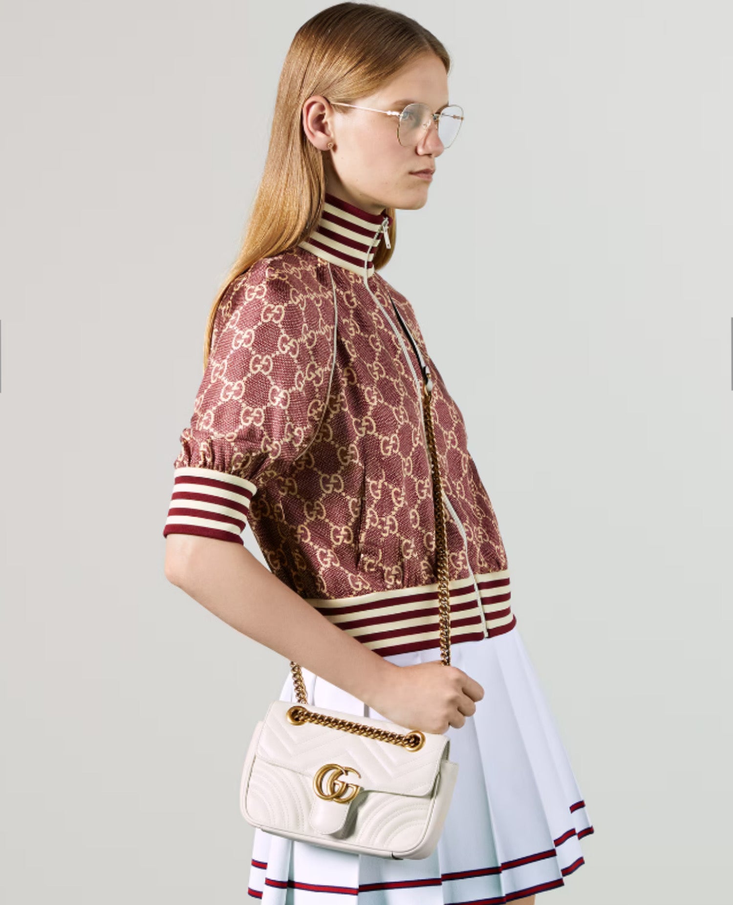 Gucci GG Marmont Mini Bag White