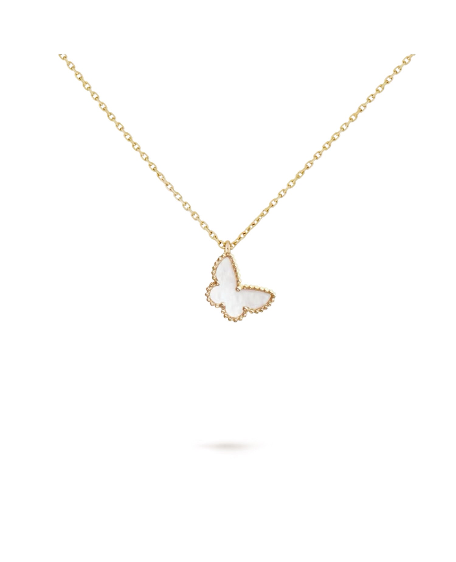 Van Cleef Sweet Butterflies pendant, yellow gold, Mother-of-pearl