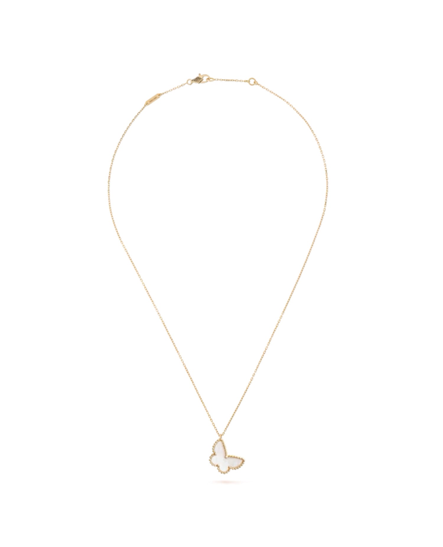 Van Cleef Sweet Butterflies pendant, yellow gold, Mother-of-pearl