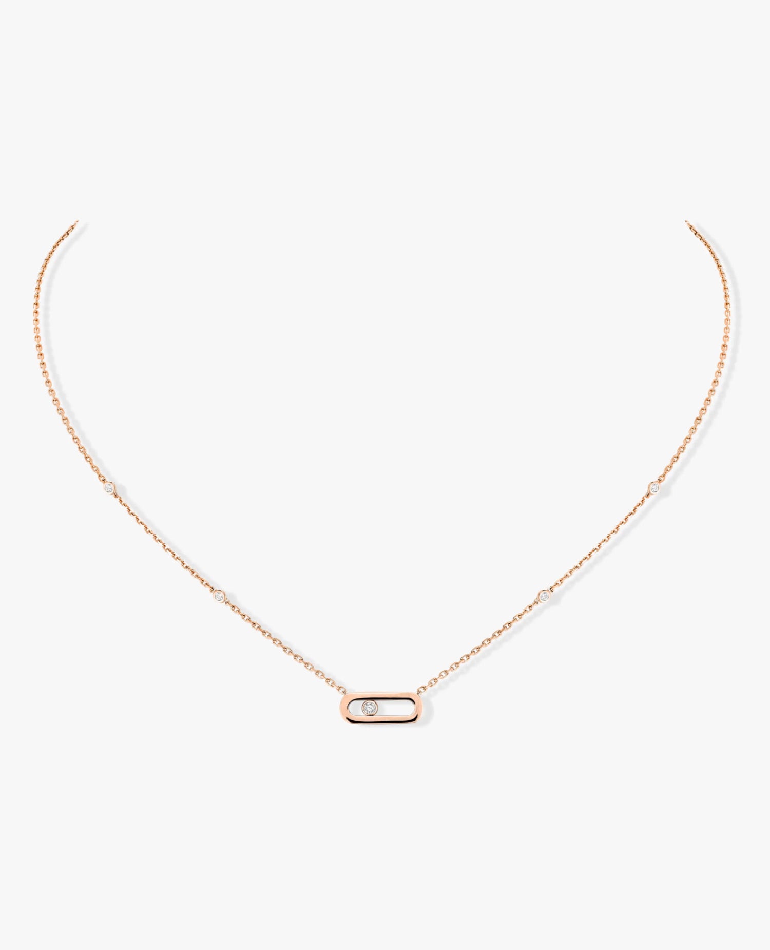 Messika Move Uno Necklace Rose Gold
