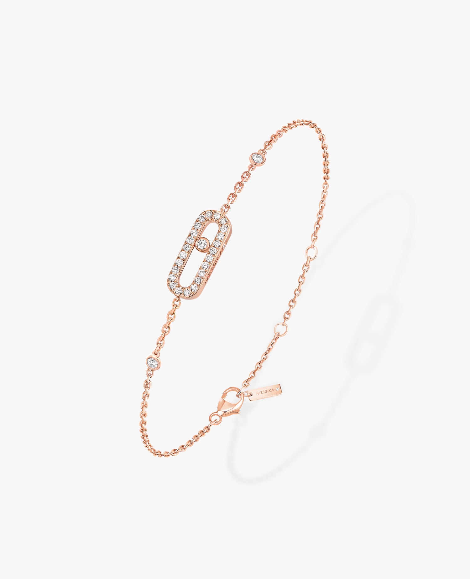 Messika Move Uno Pavé Bracelet Rose Gold