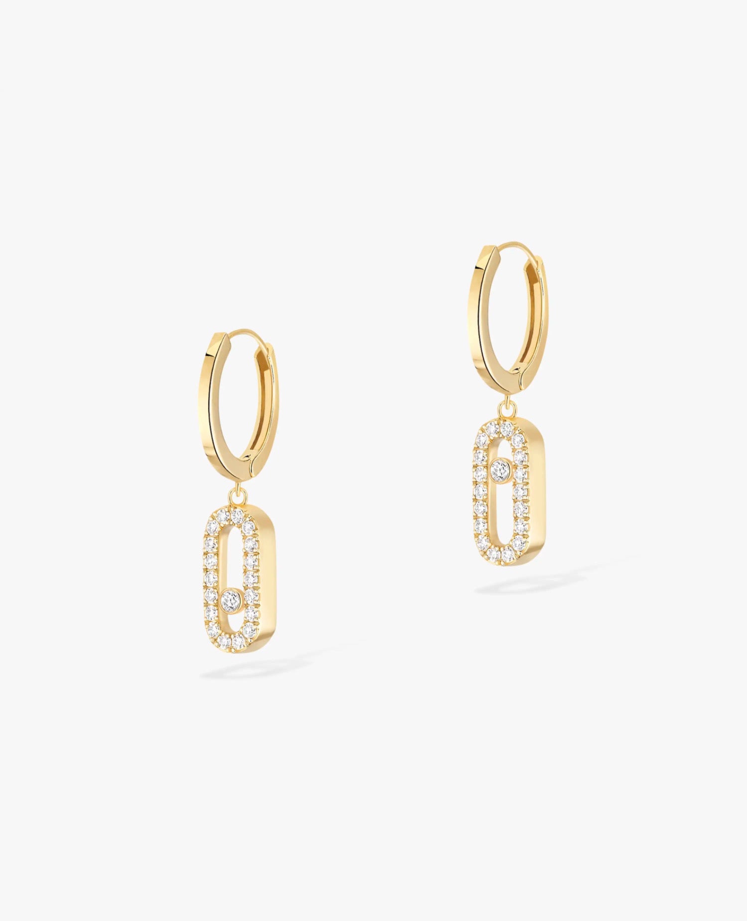 Messika Move Uno Hoop Earrings Yellow Gold