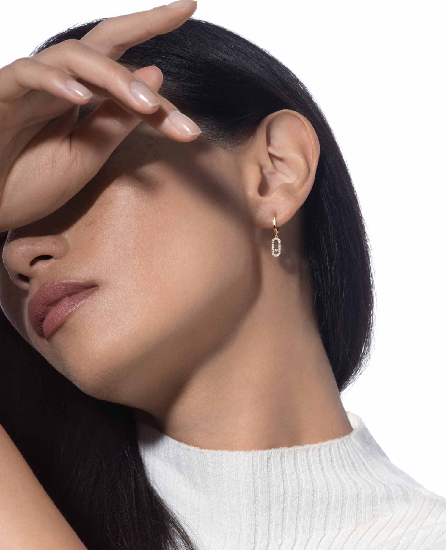 Messika Move Uno Hoop Earrings Yellow Gold