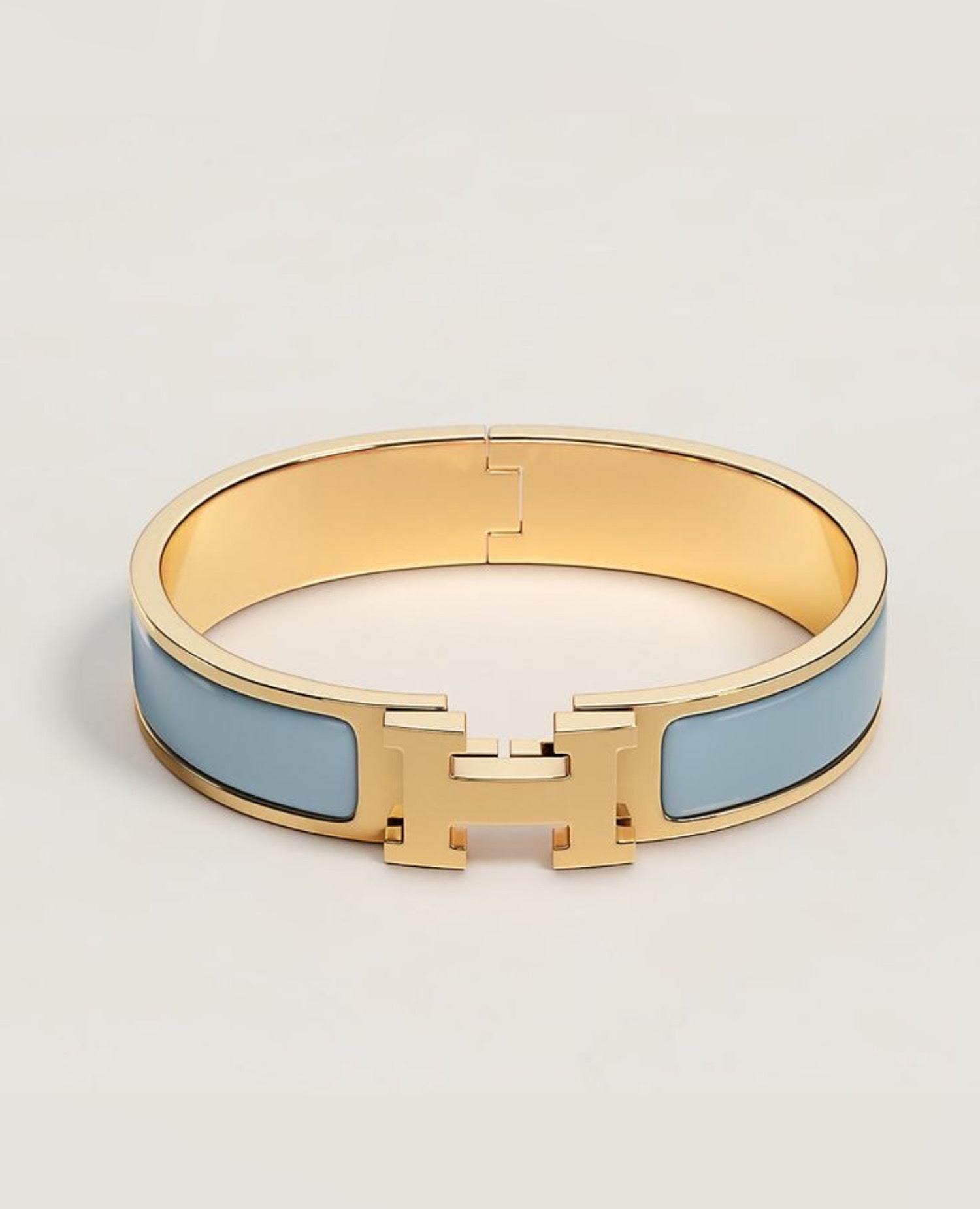 Hermès Clic H Bracelet Bleu Lin