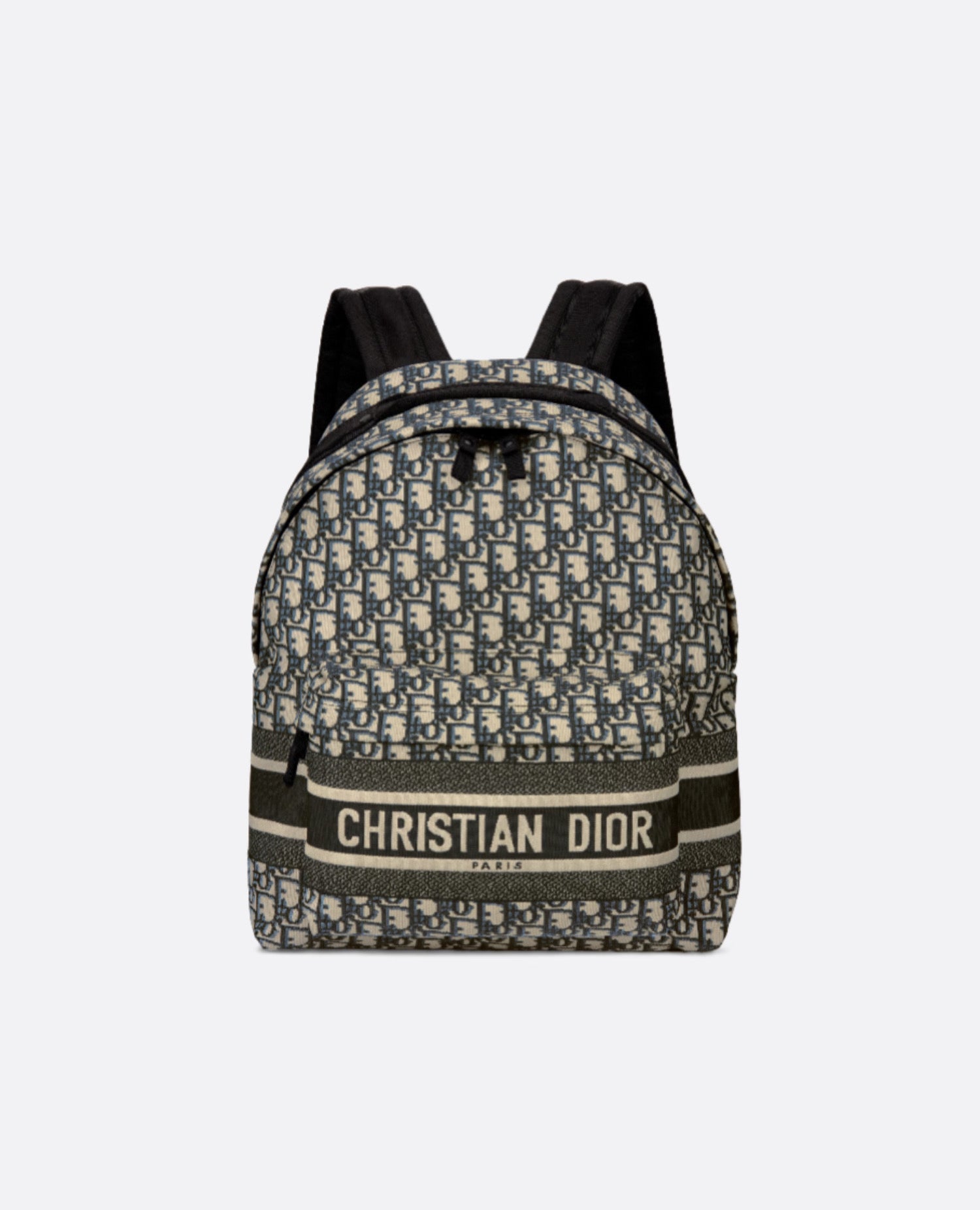 Christian Dior Travel Backpack Blue Jacquard