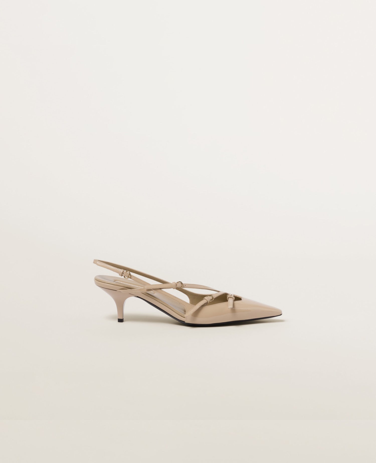 Miu Miu Patent leather slingbacks with buckles