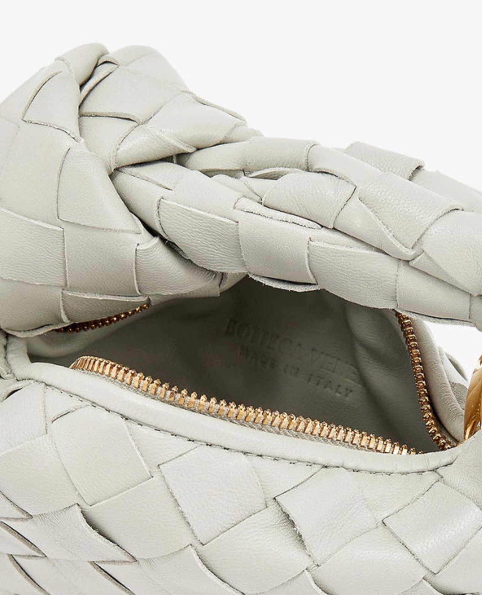 Bottega Veneta Candy Jodie Intrecciato-Weave Leather Top-Handle Bag