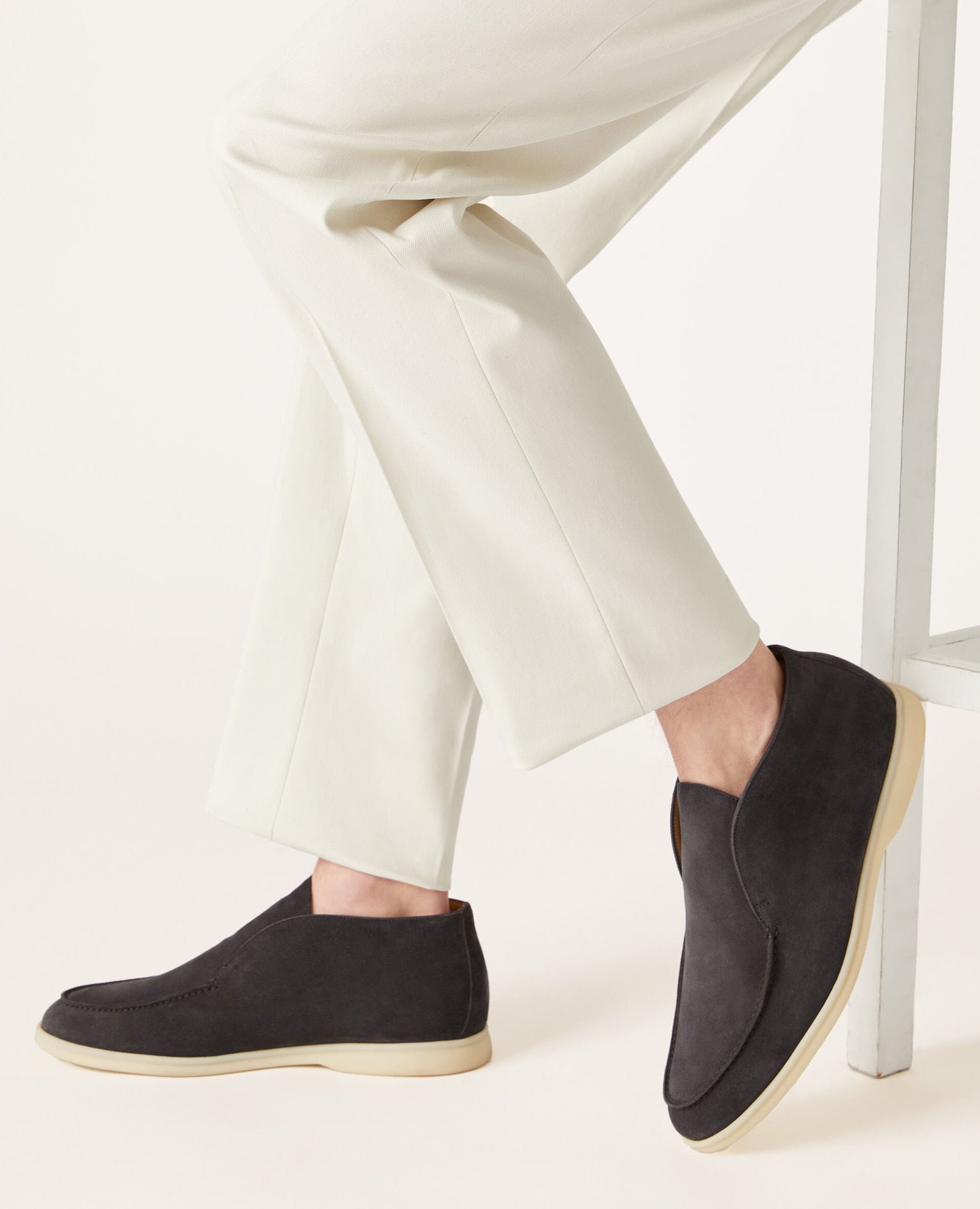 Loro Piana Open Walk Ankle Boot Caviar