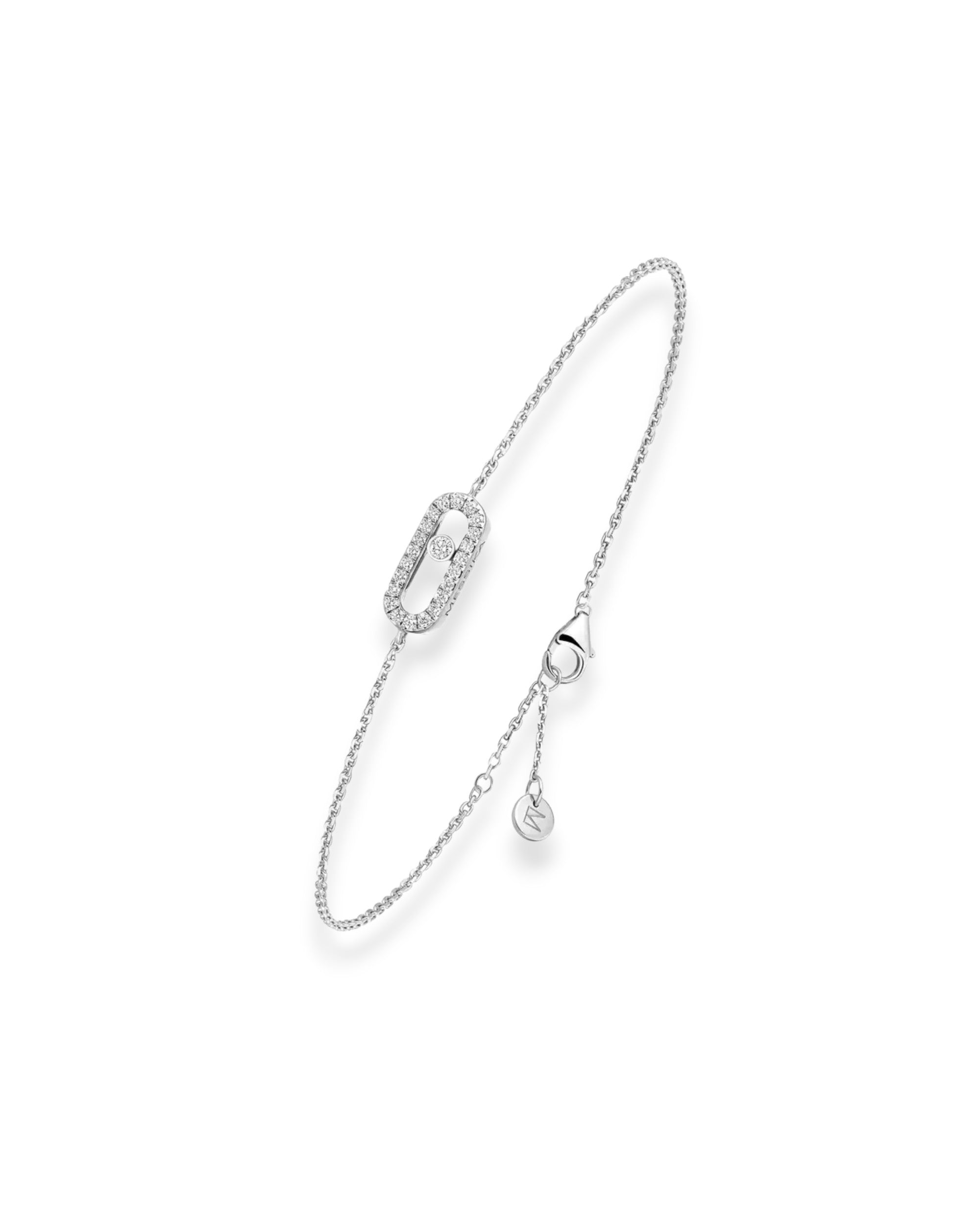 MSK Care(S) Pavé Bracelet Silver