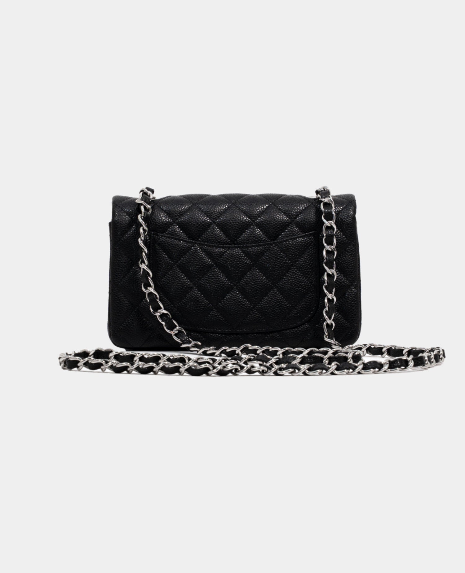 Coco Caviar Quilted Mini Rectangular Flap Black