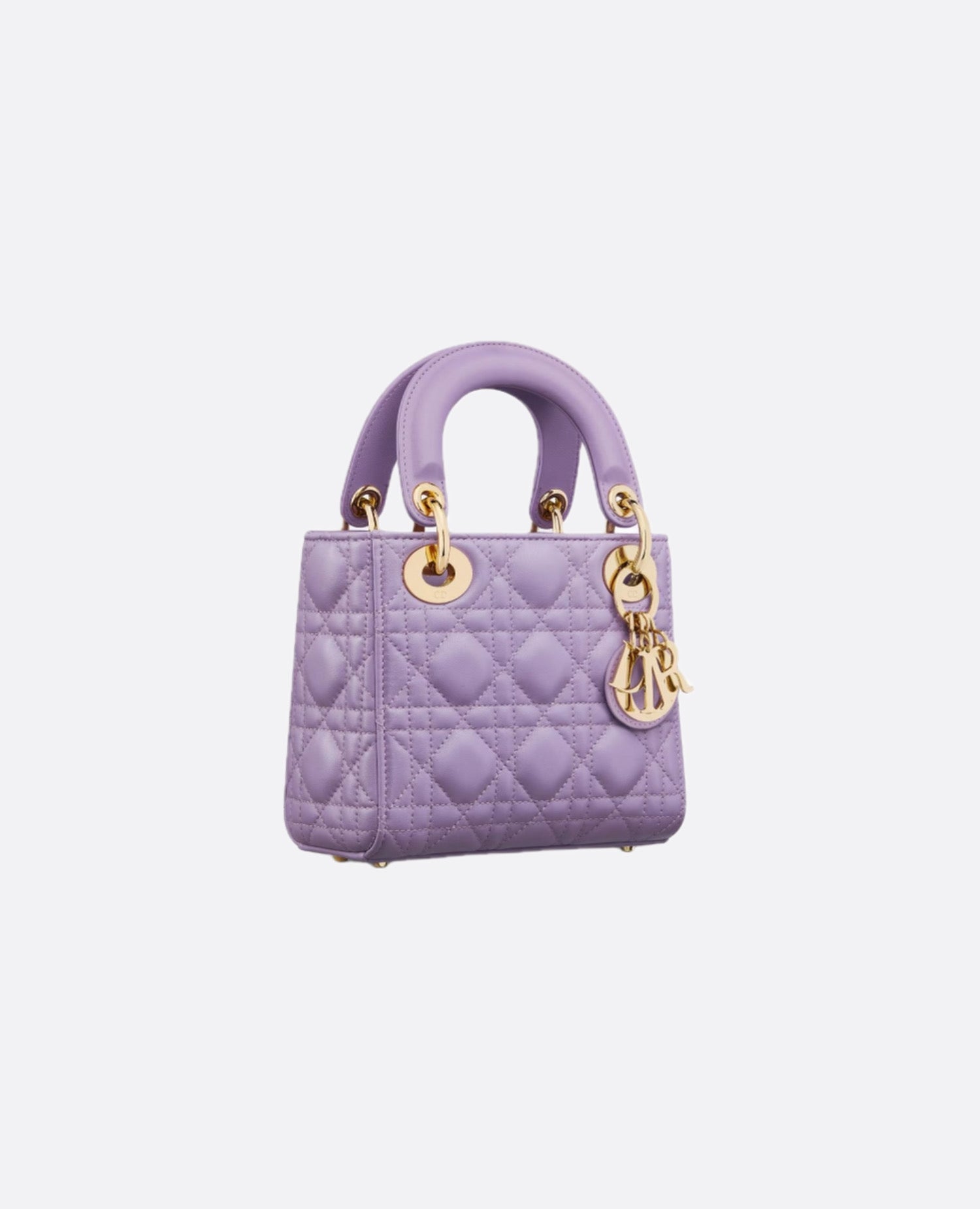 Christian Dior Mini Lady Dior Bag Cannage Lilac