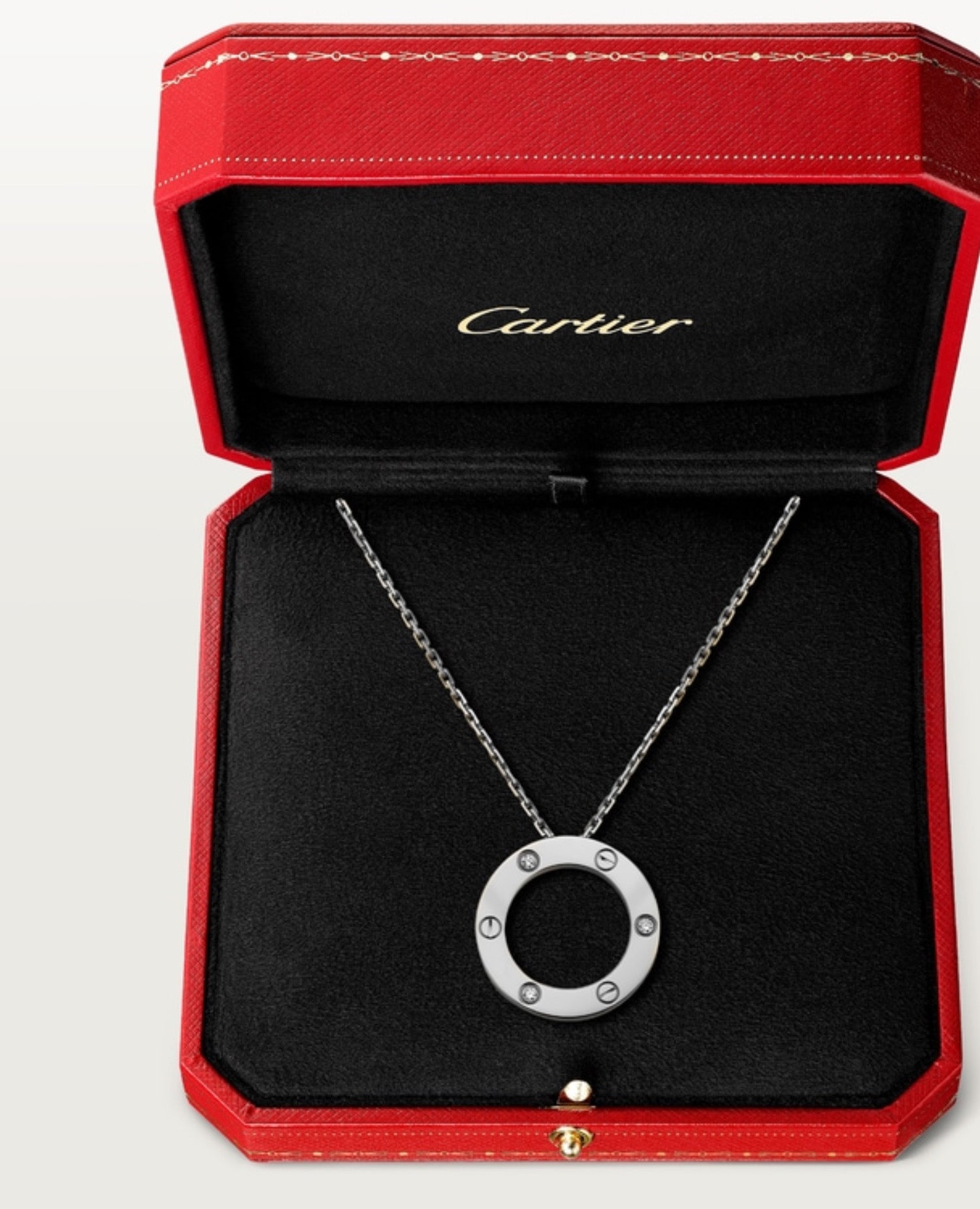 Cartier Love Necklace, 3 Diamonds