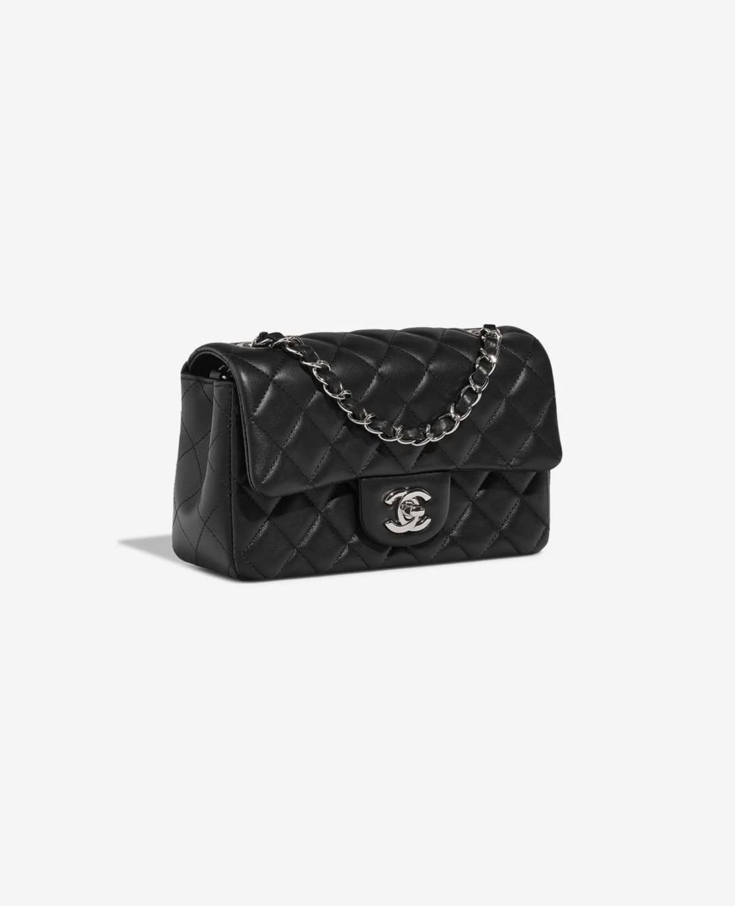 Coco Mini Classic Double Flap Silver Hardware