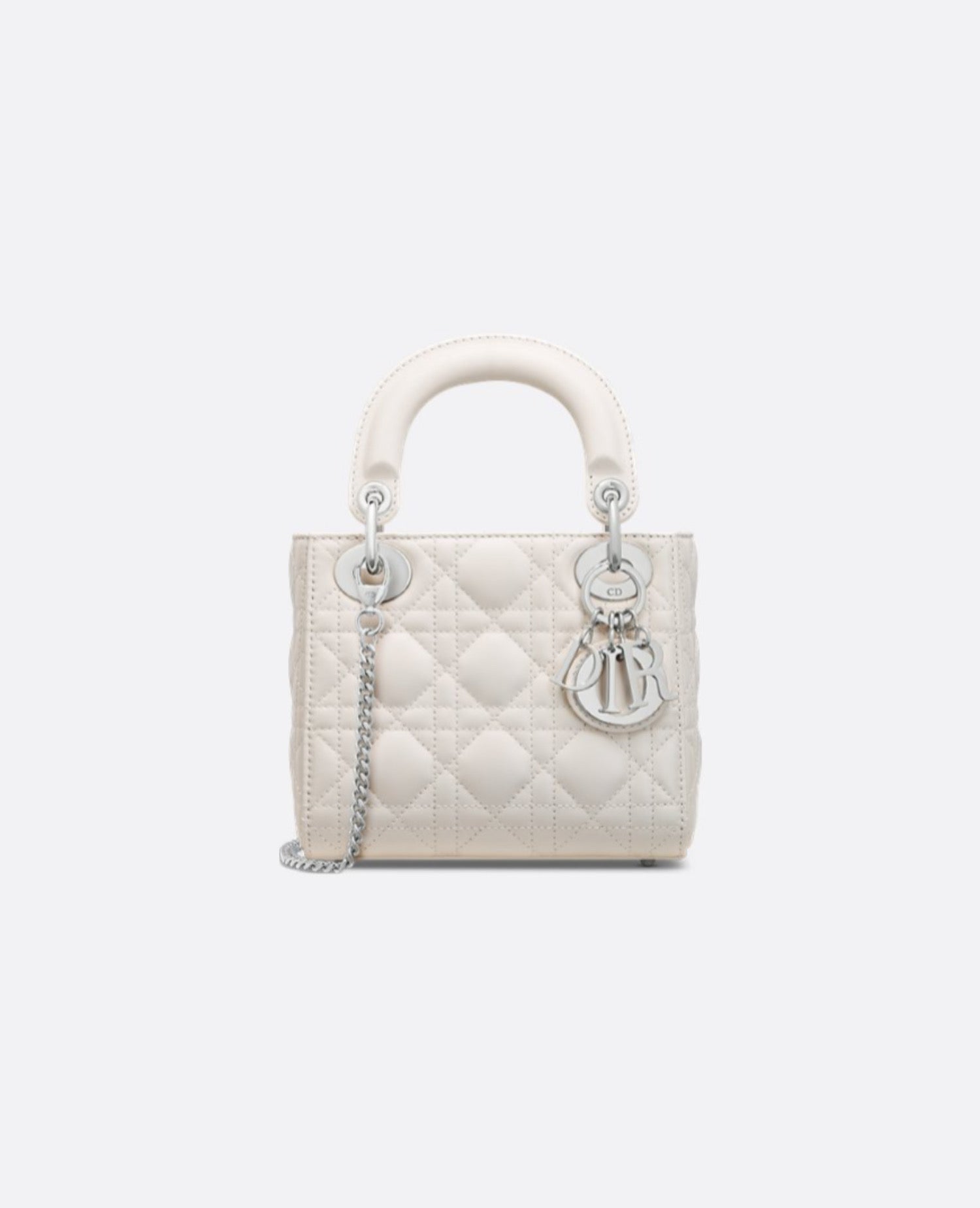 Christian Dior Mini Lady Dior Bag
Latte Silver Hardware