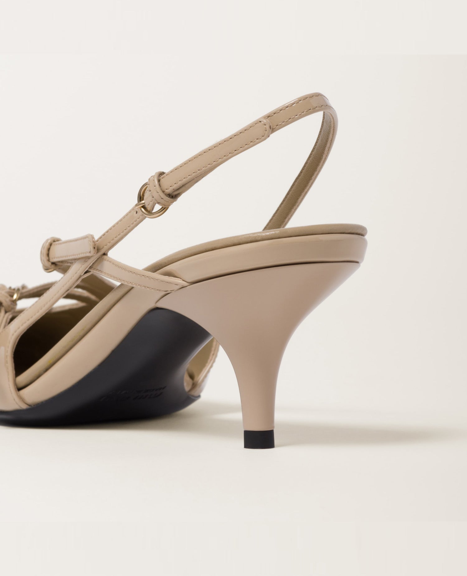Miu Miu Patent leather slingbacks with buckles