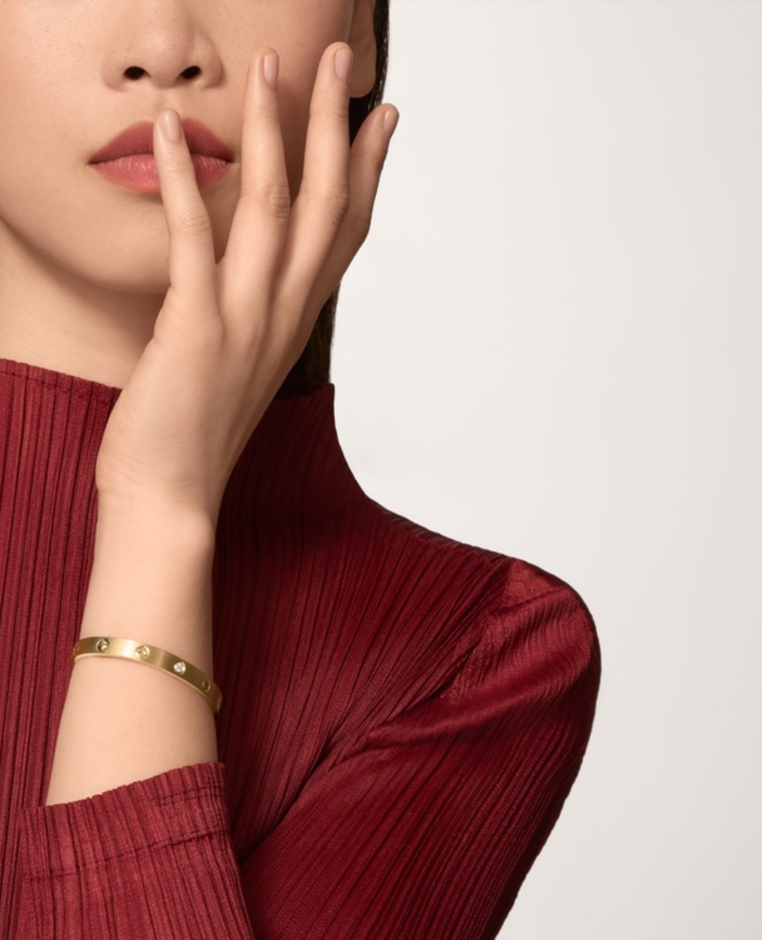 Cartier Love Bracelet, Classic Model, Brushed, 4 Diamonds