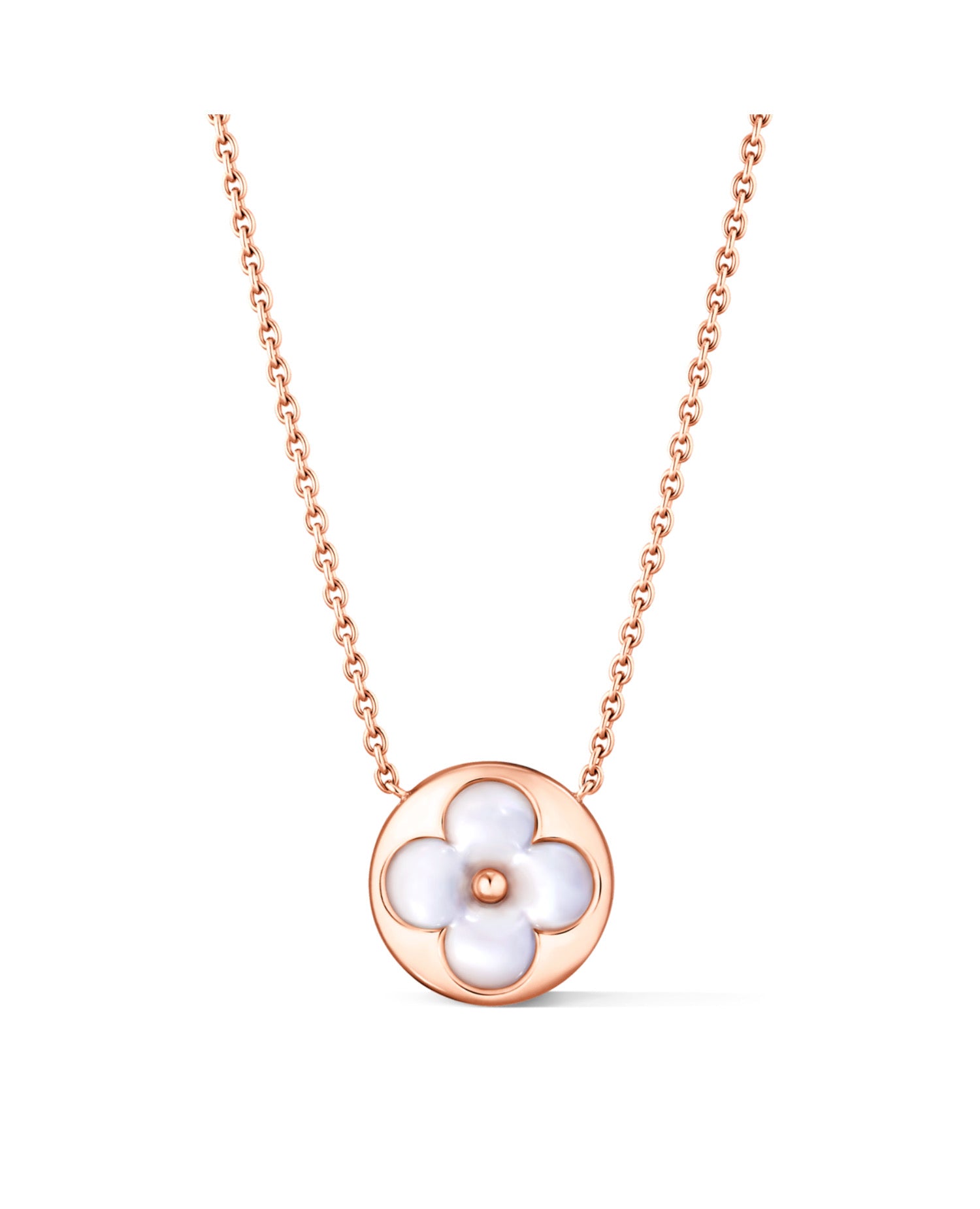 LVN Colour Blossom Sun Pendant, Pink Gold And White Mother-of-pearl