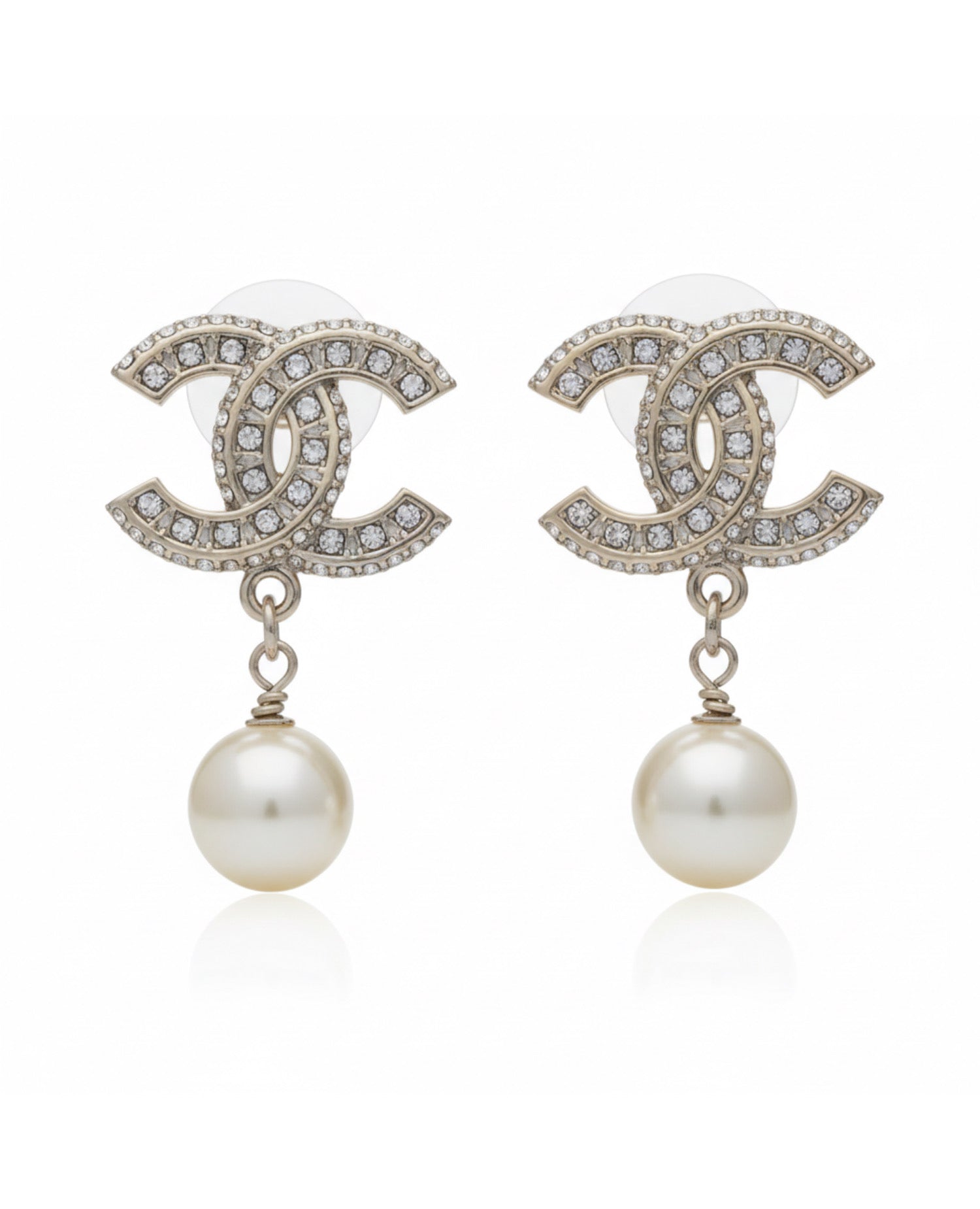 COCO CC pearl drop earrings