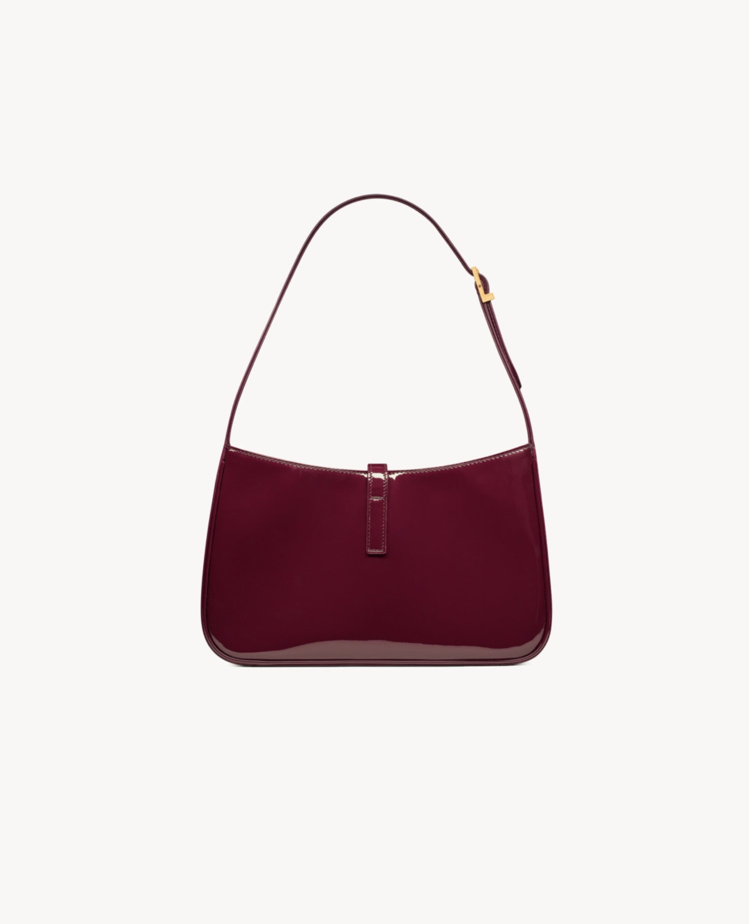 Saint Laurent LE 5 À 7 In Patent Leather Dark Red Wine