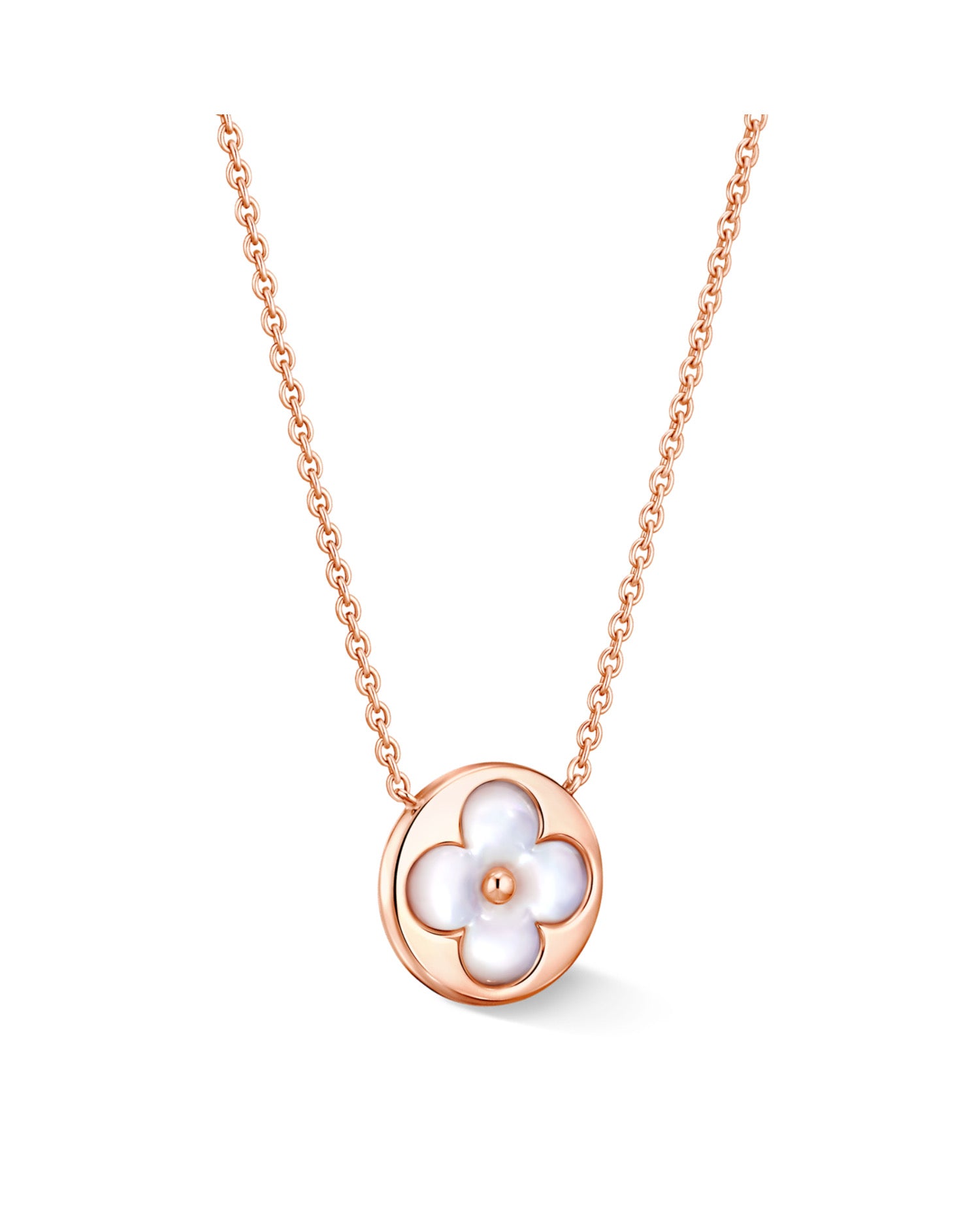 LVN Colour Blossom Sun Pendant, Pink Gold And White Mother-of-pearl